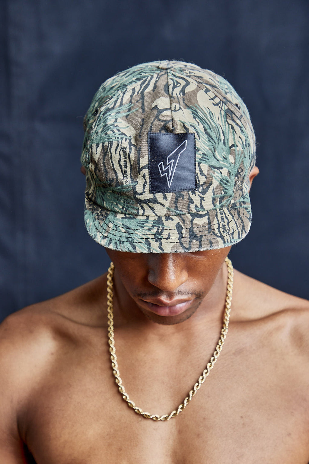 Tiger Stripe Trucker Cap in Cotton