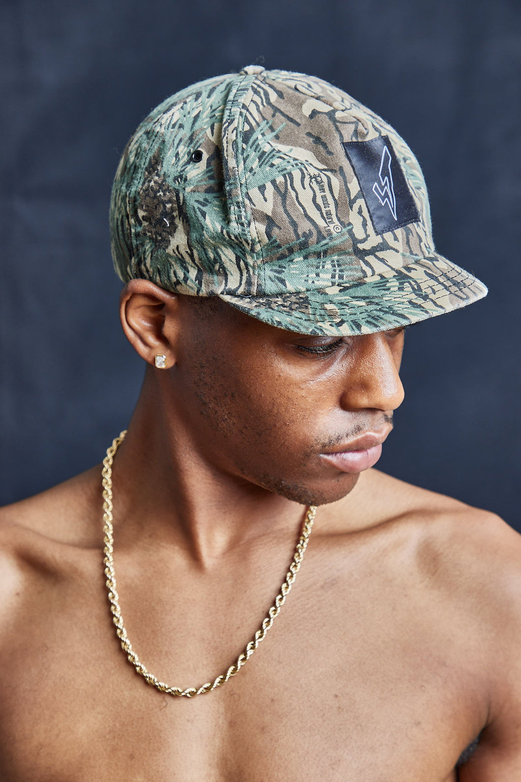 Tiger Stripe Trucker Cap in Cotton