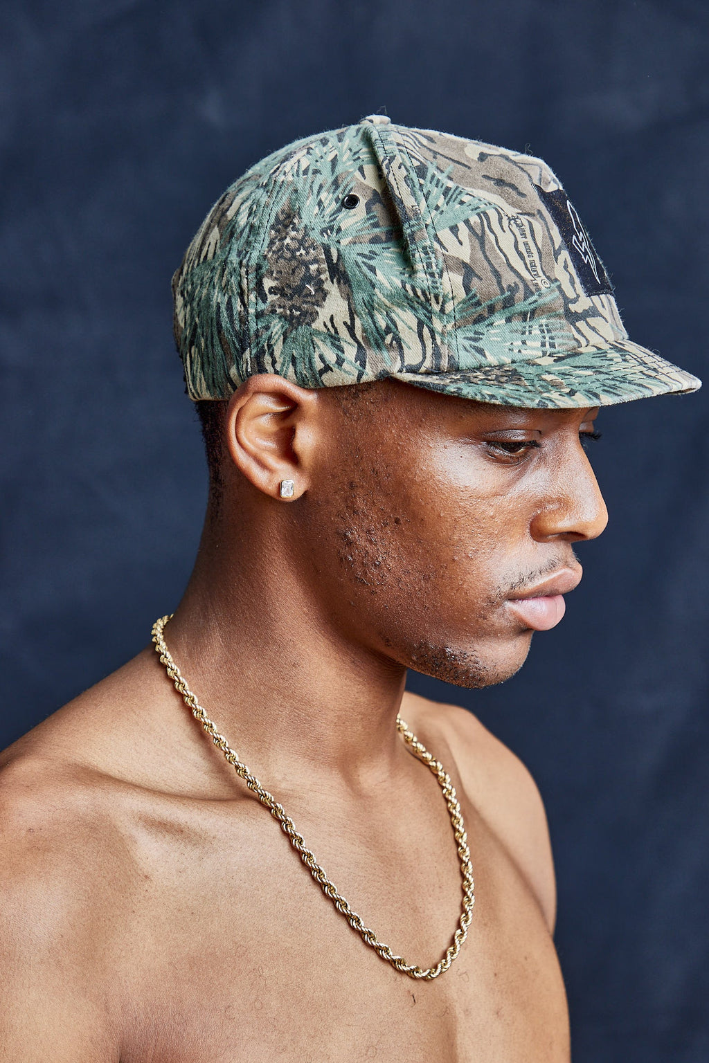 Tiger Stripe Trucker Cap in Cotton