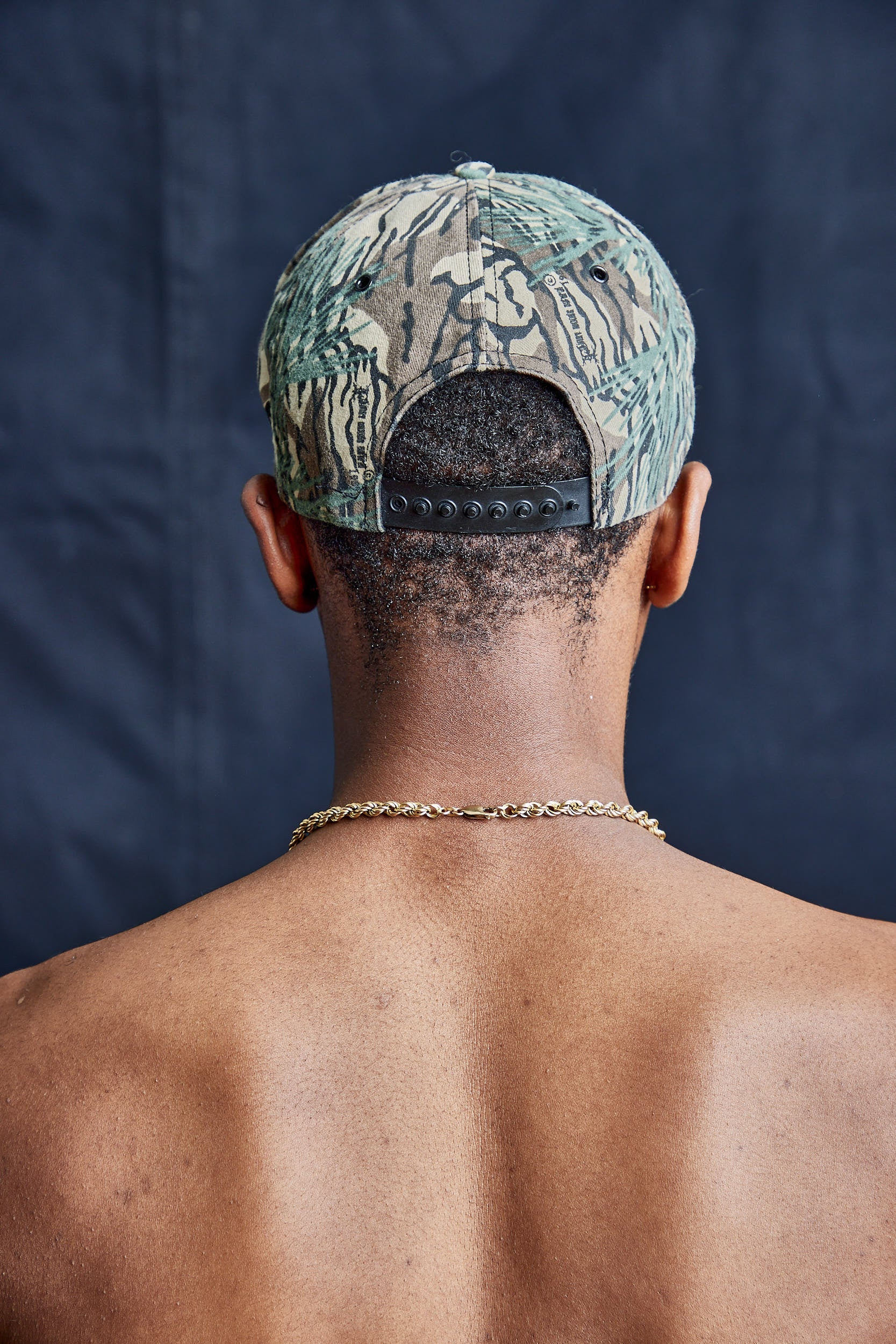 Tiger Stripe Trucker Cap in Cotton