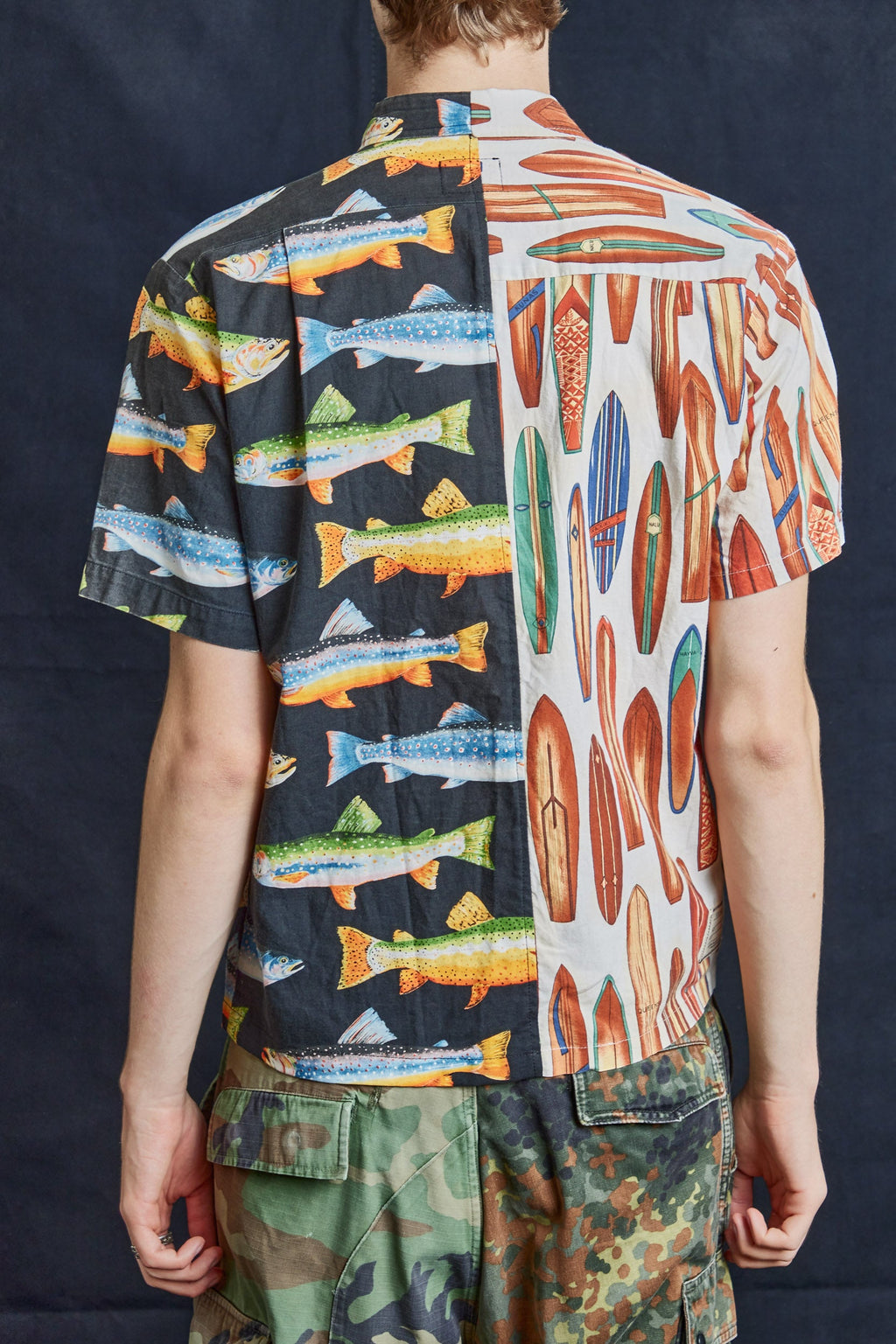 50/50 Hawaiian Shirt in Bass and Boards