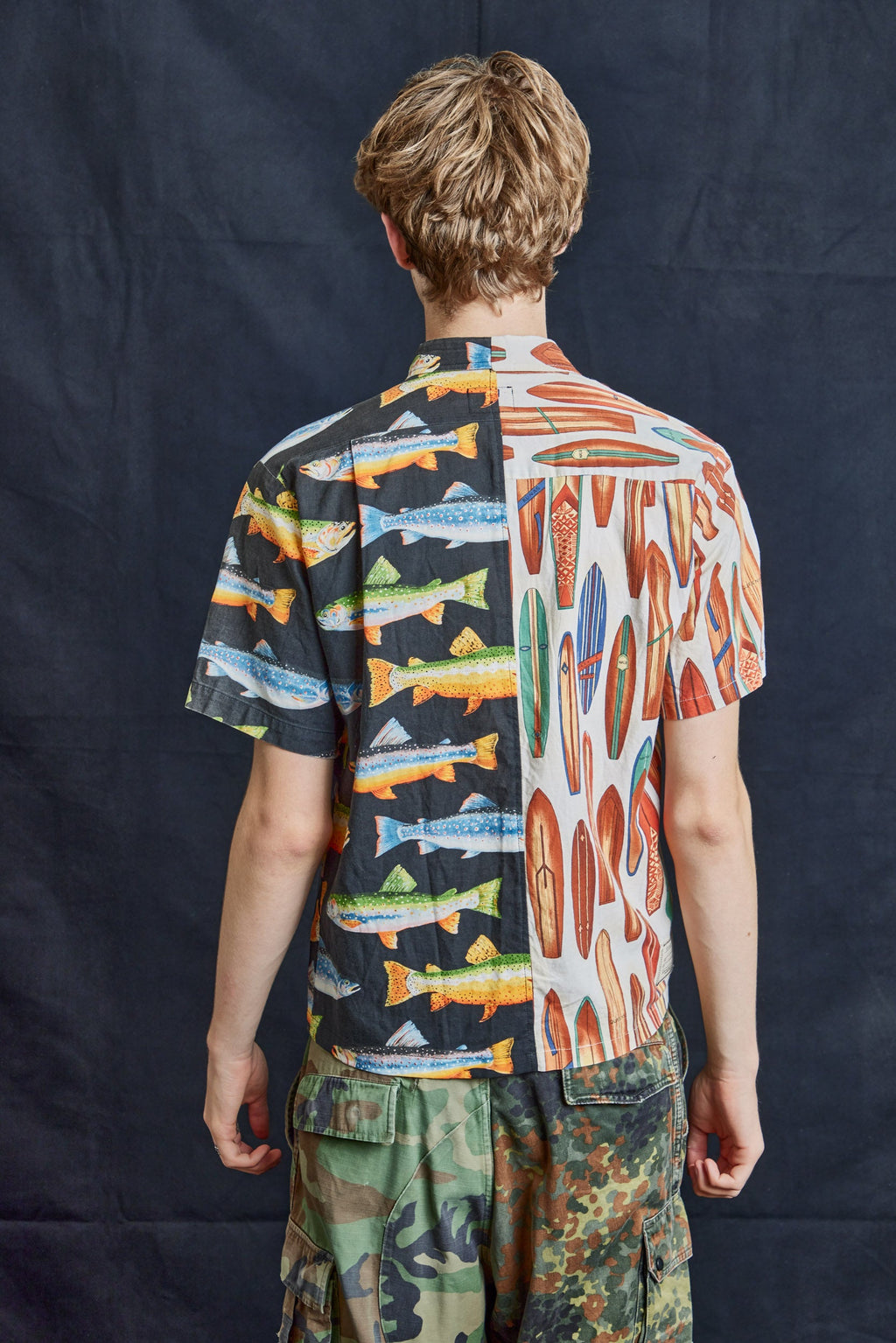 50/50 Hawaiian Shirt in Bass and Boards