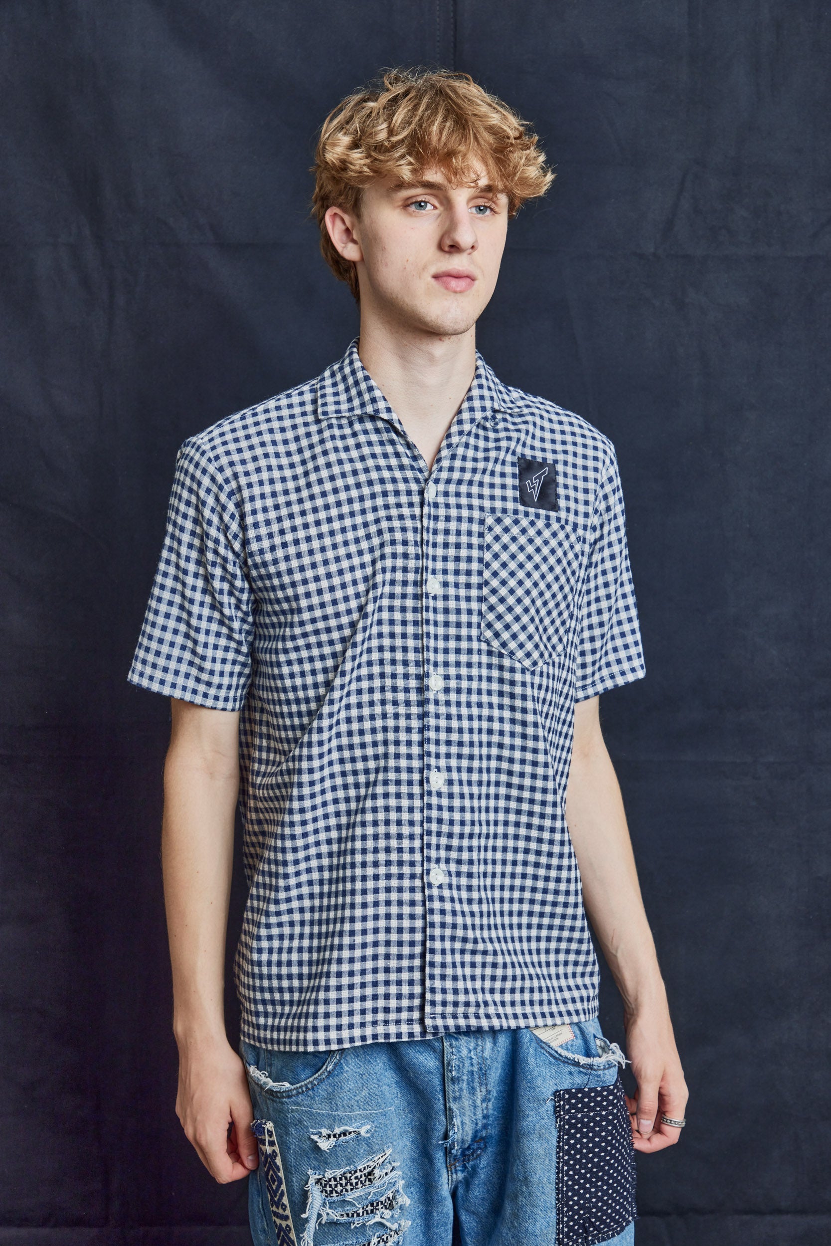 Strike Vintage Gingham Bowling Shirt
