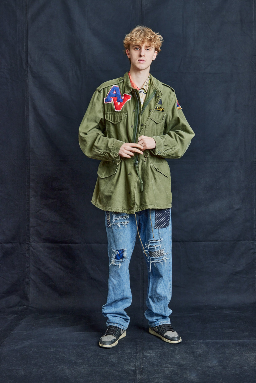 Vintage Khaki Flak Jacket Korean War Era