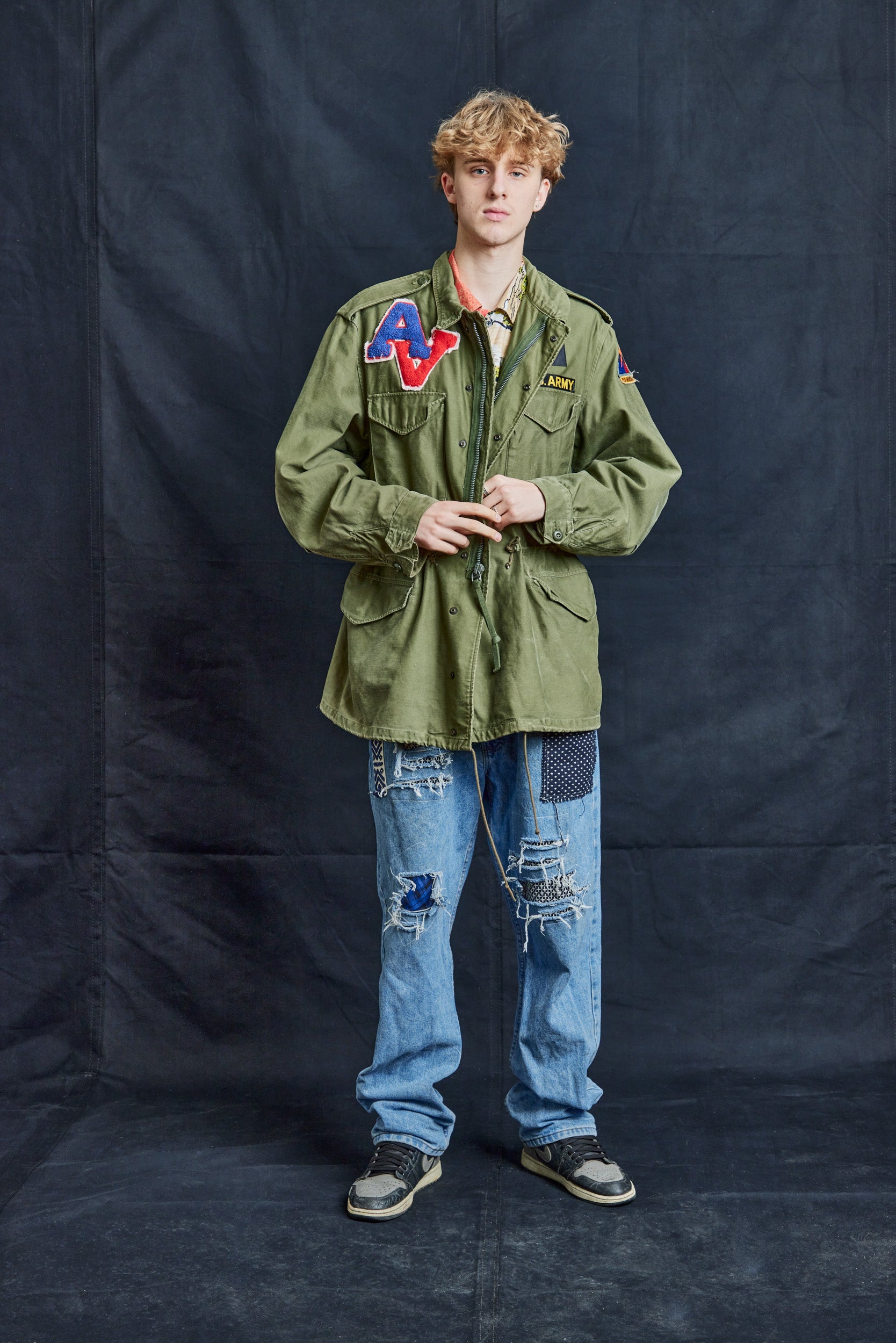 Vintage Khaki Flak Jacket Korean War Era