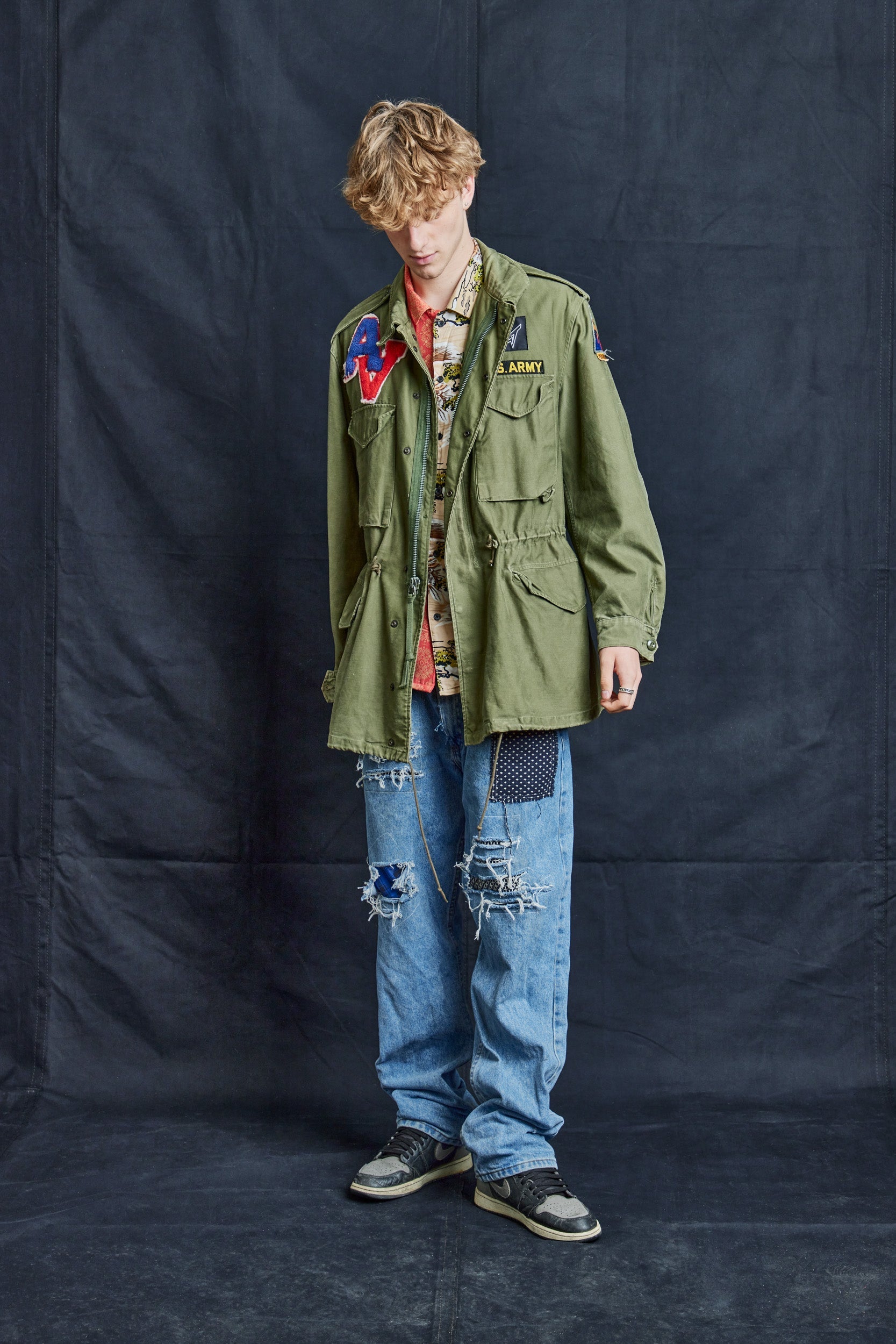 Vintage Khaki Flak Jacket Korean War Era