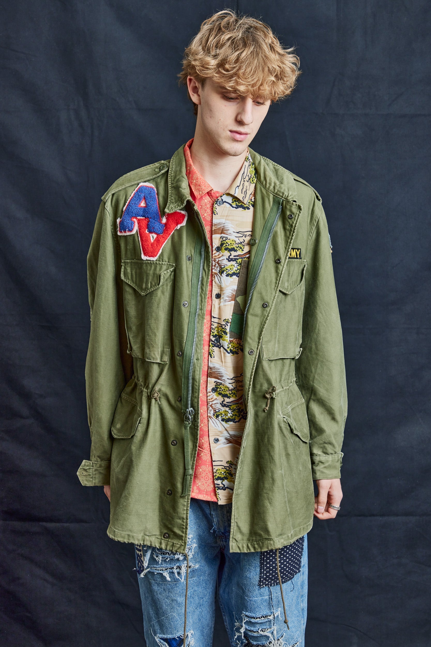 Vintage Khaki Flak Jacket Korean War Era