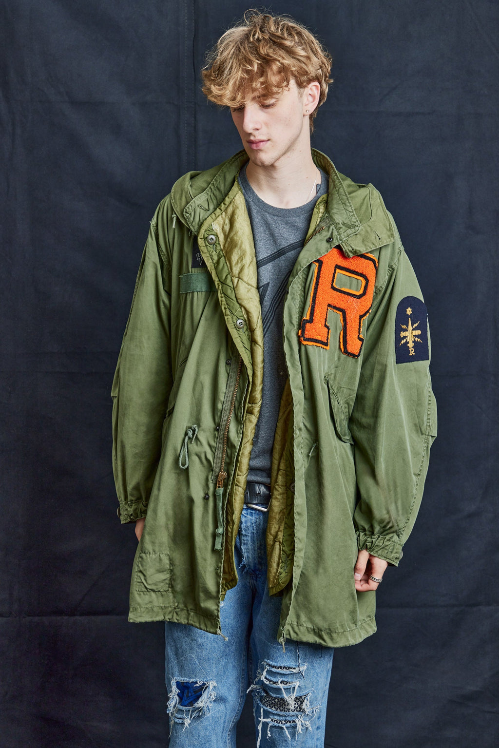 Orange R Vintage Fishtail Parka