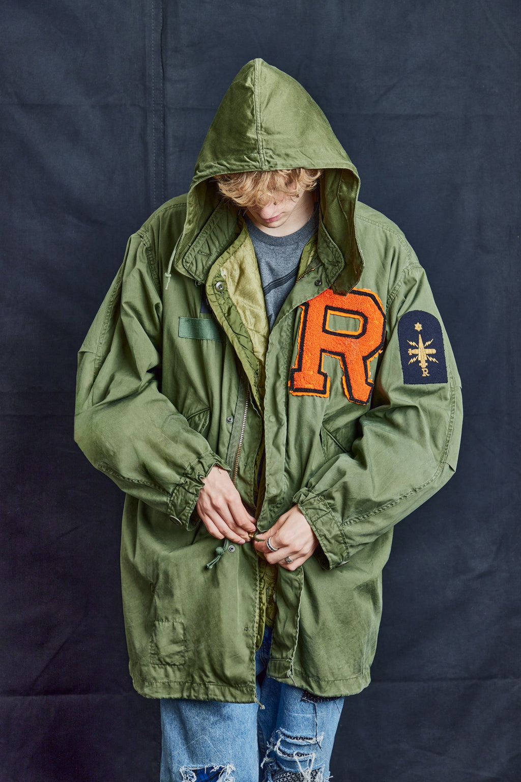 Orange R Vintage Fishtail Parka