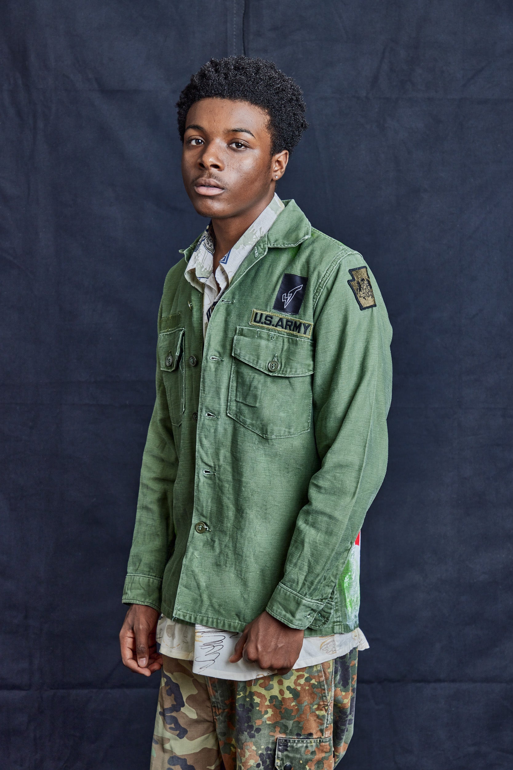 Vintage Field Shirt with Cats Who Care Artwork