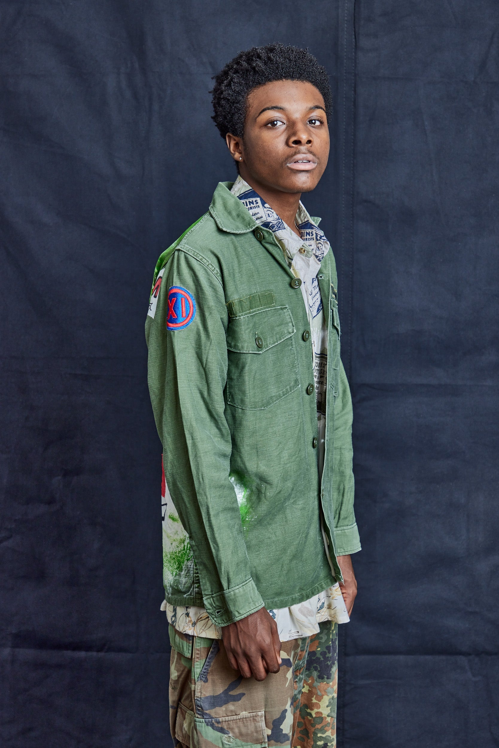 Vintage Field Shirt with Cats Who Care Artwork