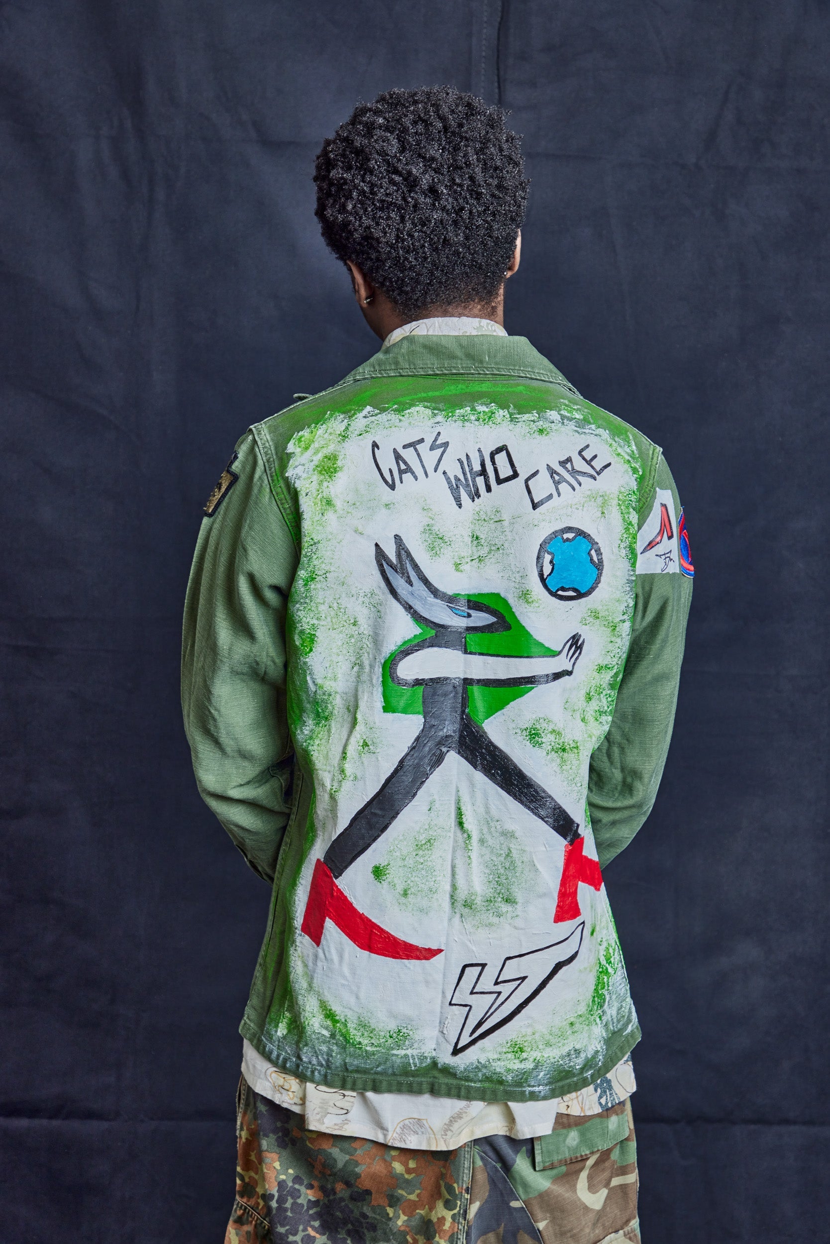 Vintage Field Shirt with Cats Who Care Artwork