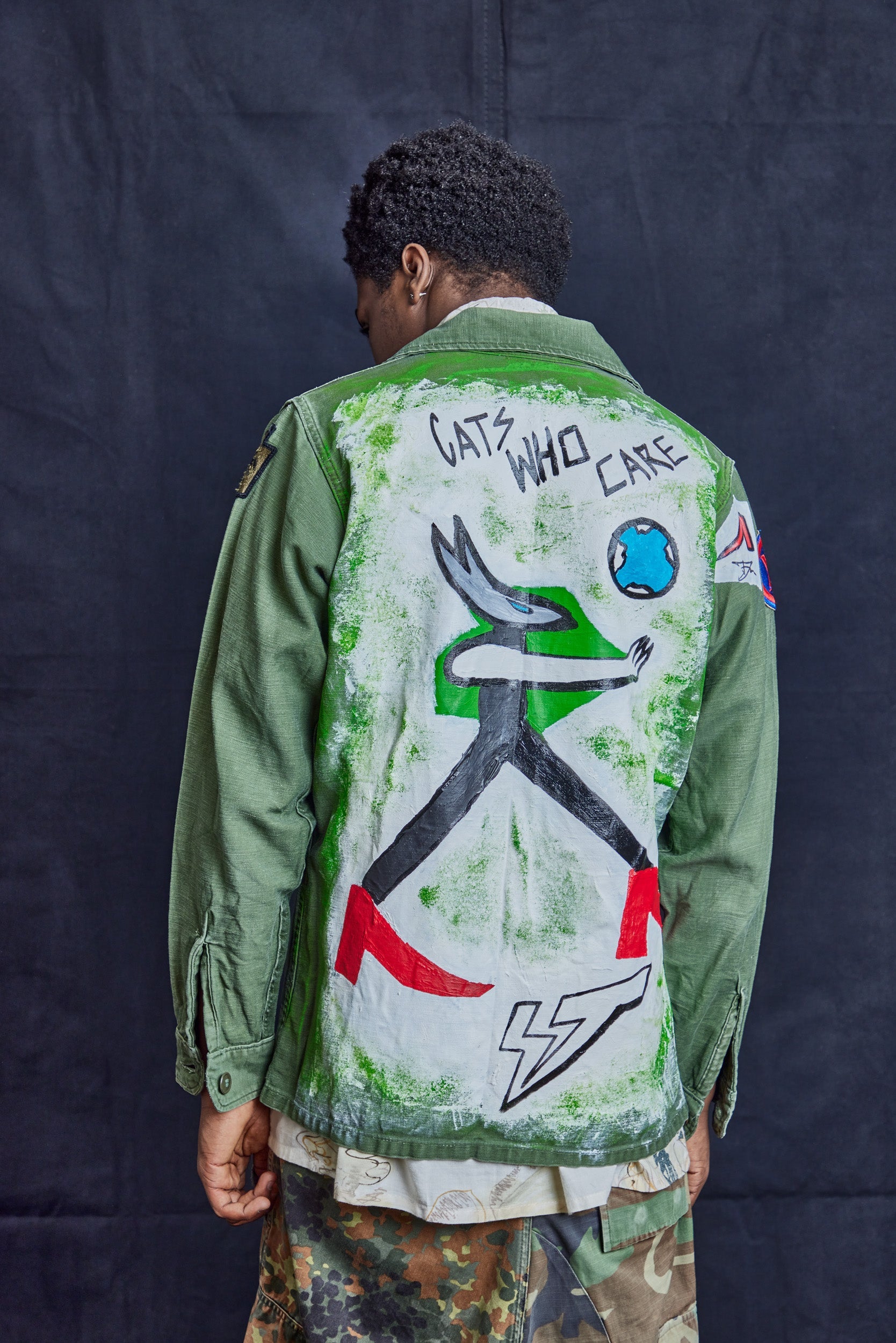 Vintage Field Shirt with Cats Who Care Artwork