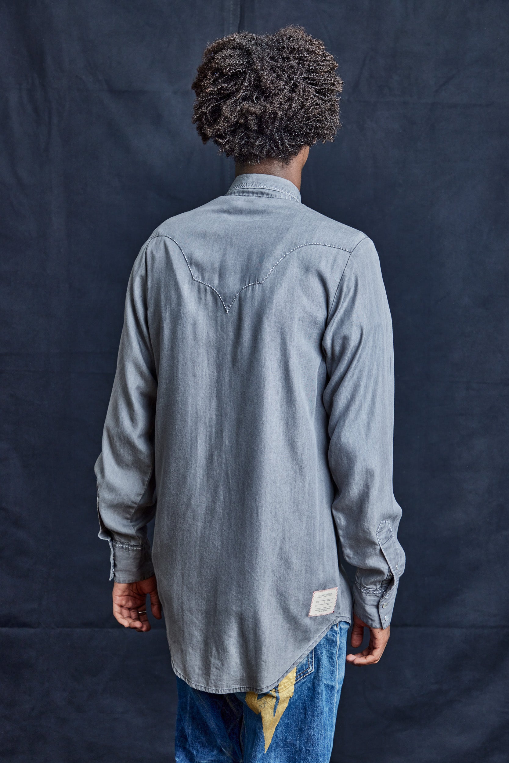 Pearled Rancher Shirt in Cotton