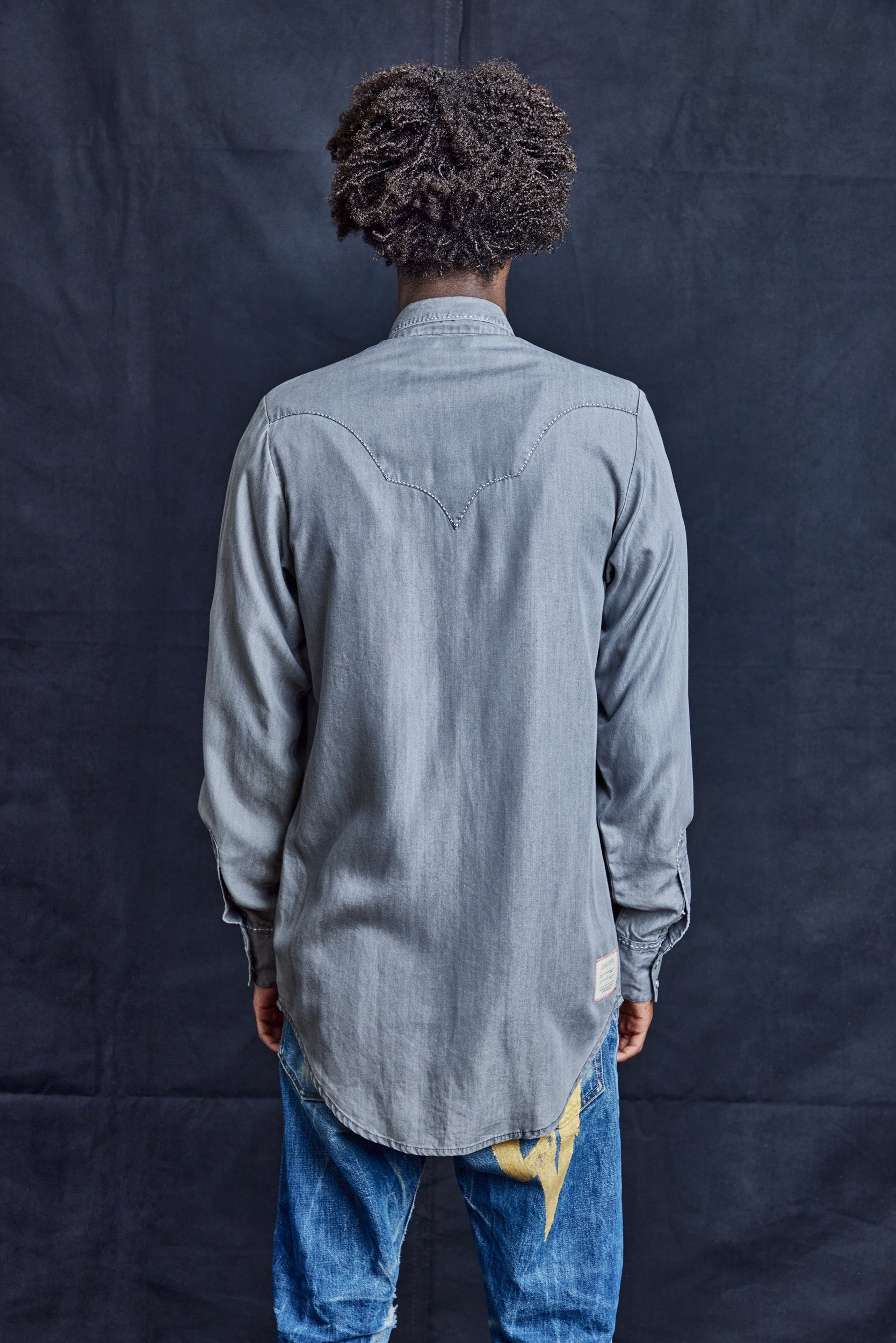 Pearled Rancher Shirt in Cotton