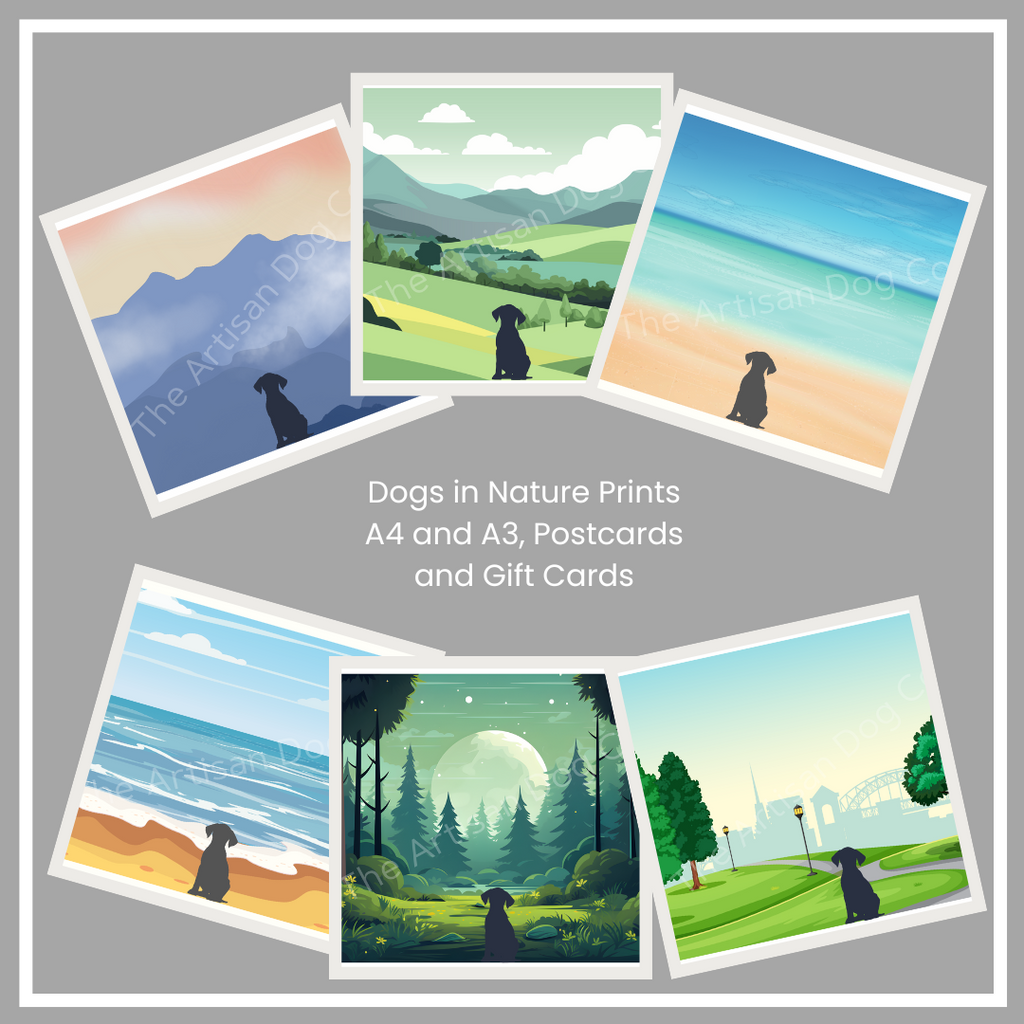 Dog in Nature Greetings Card