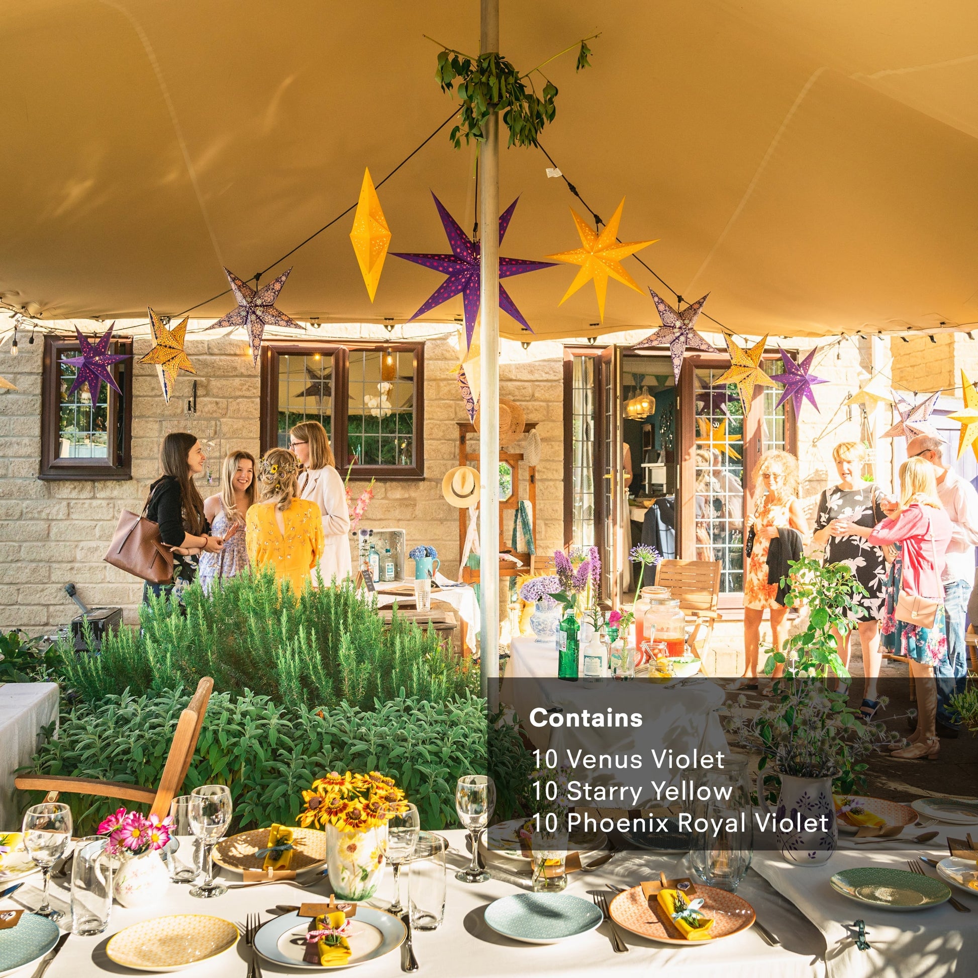 Summer Wedding Paper Star Lanterns 30 Pack