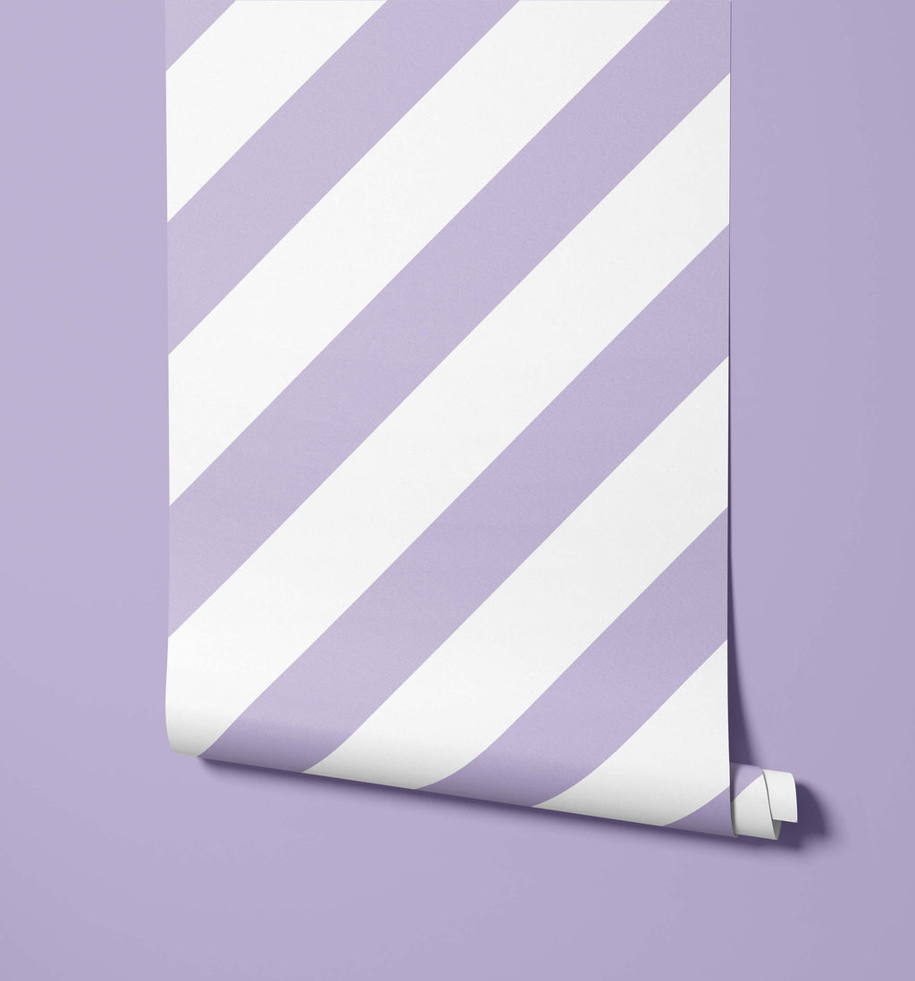Sundae Pastel Striped Wallpaper