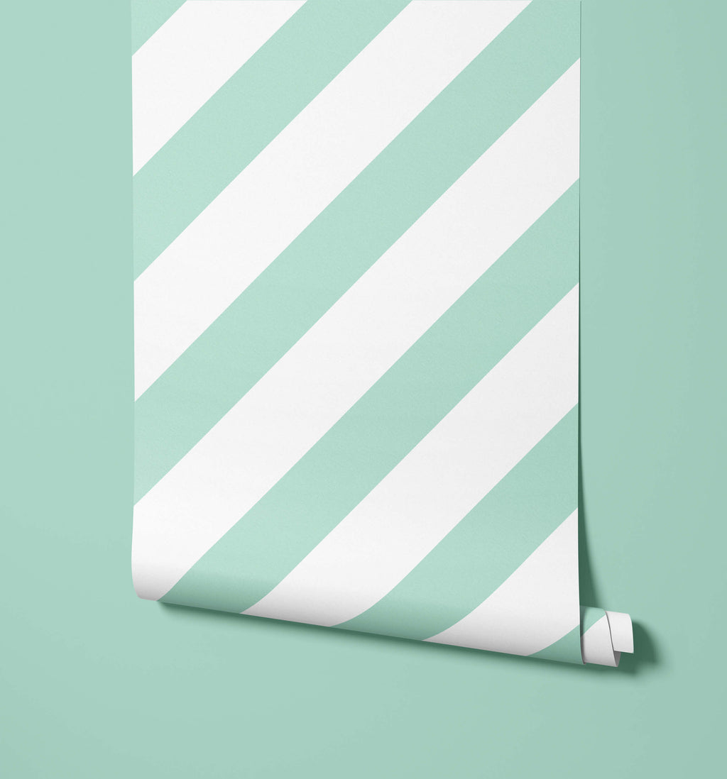 Sundae Pastel Striped Wallpaper