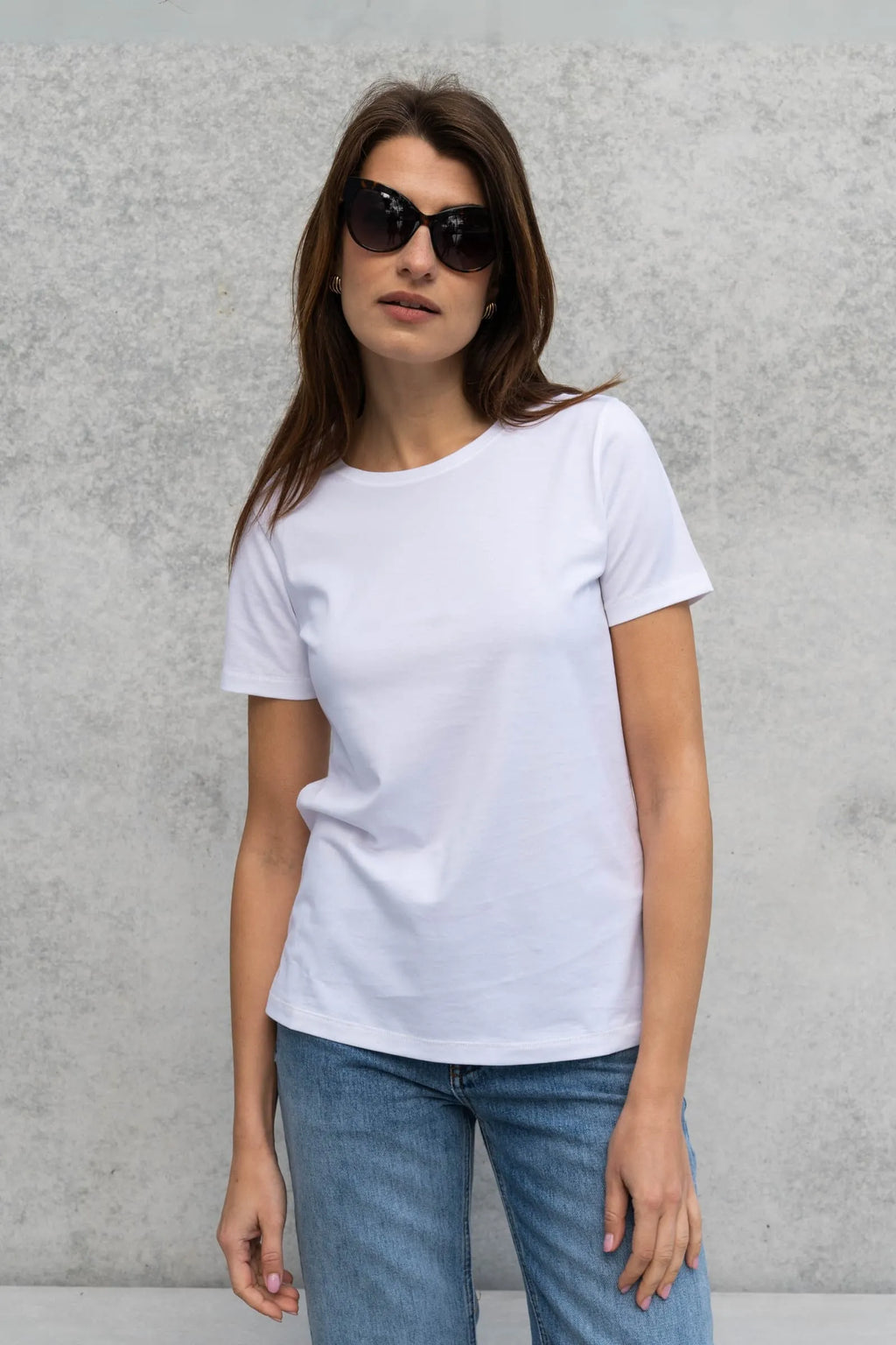 Supima Cotton Crew Neck T Shirt for Women