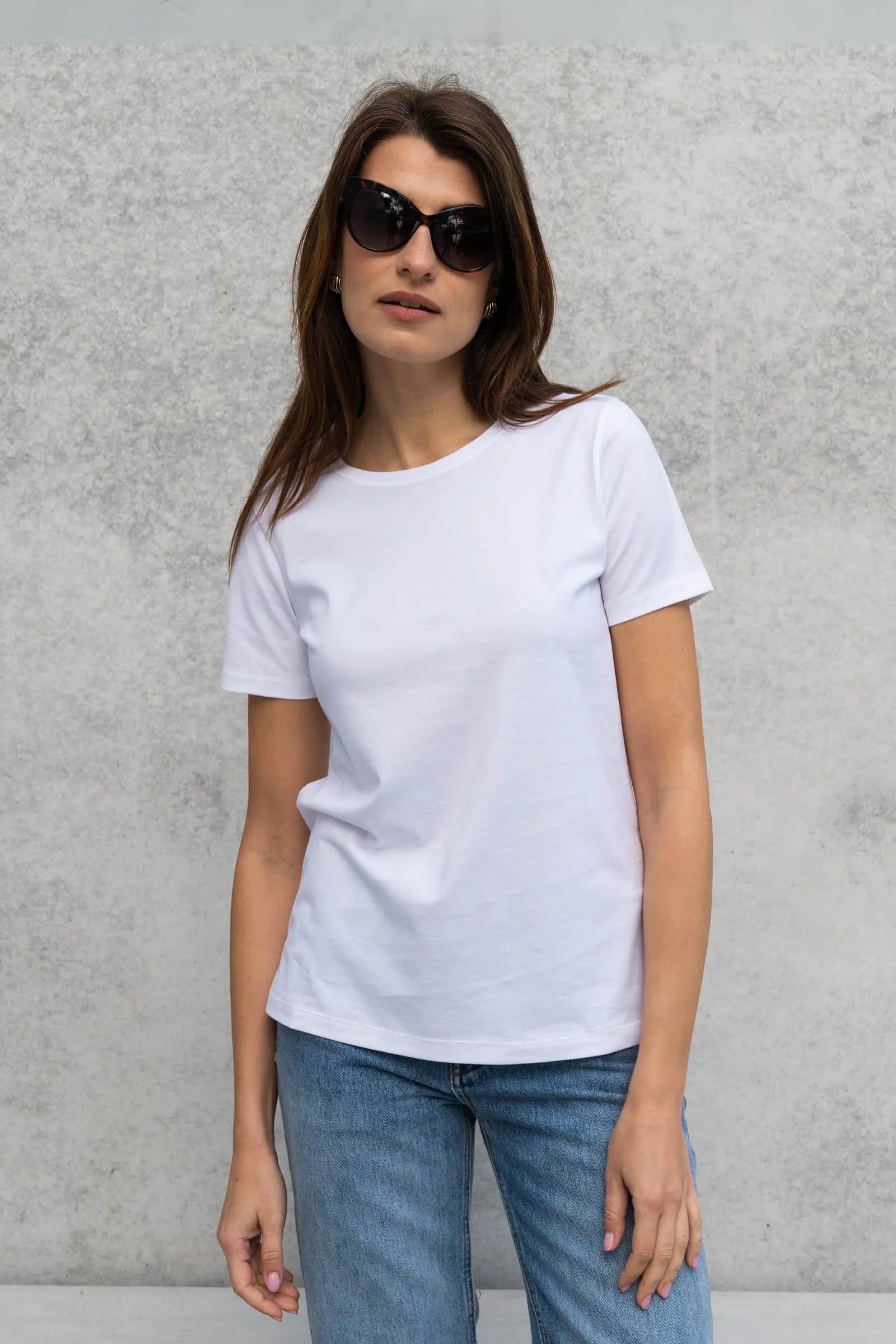 Supima Cotton Crew Neck T Shirt for Women