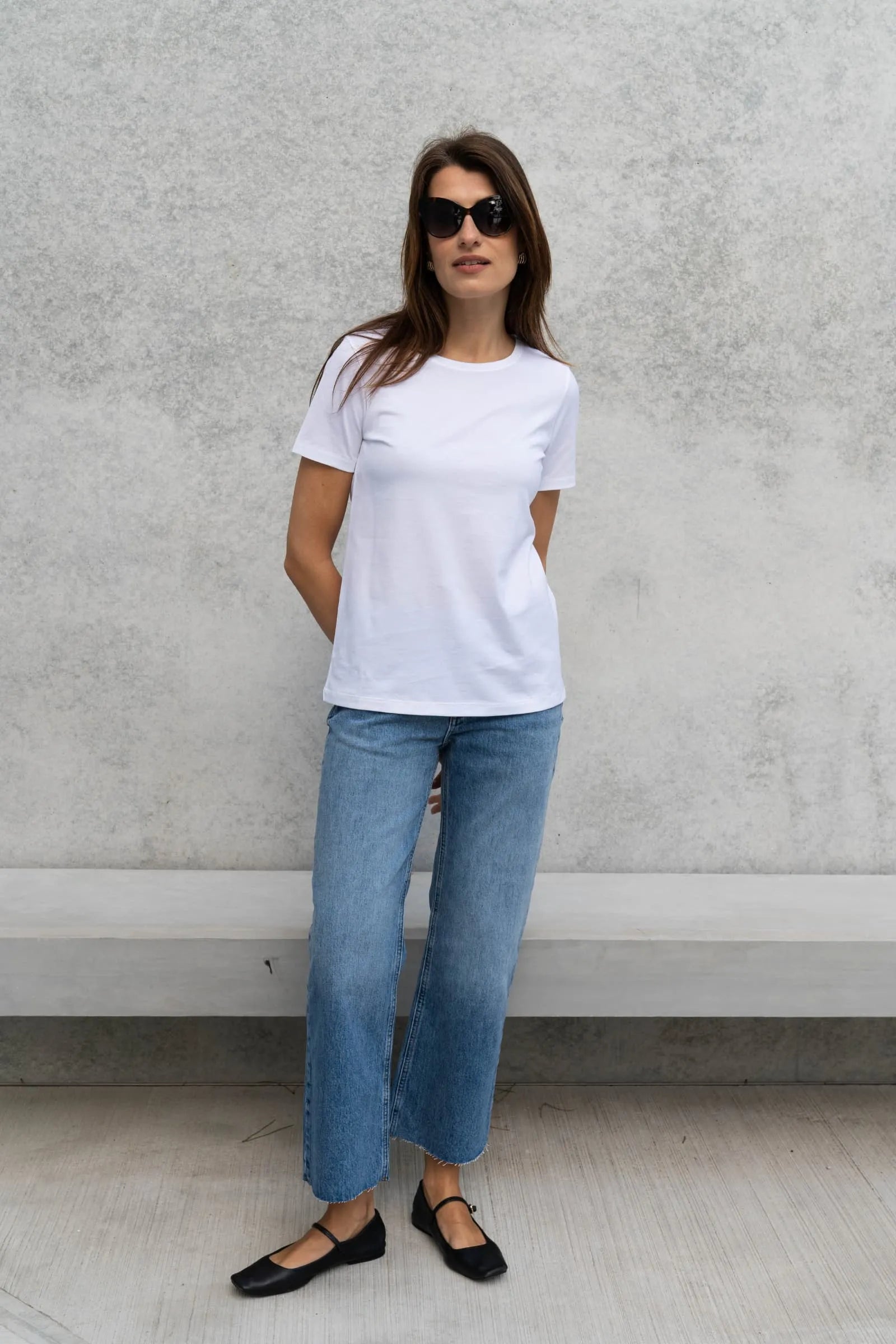 Supima Cotton Crew Neck T Shirt for Women