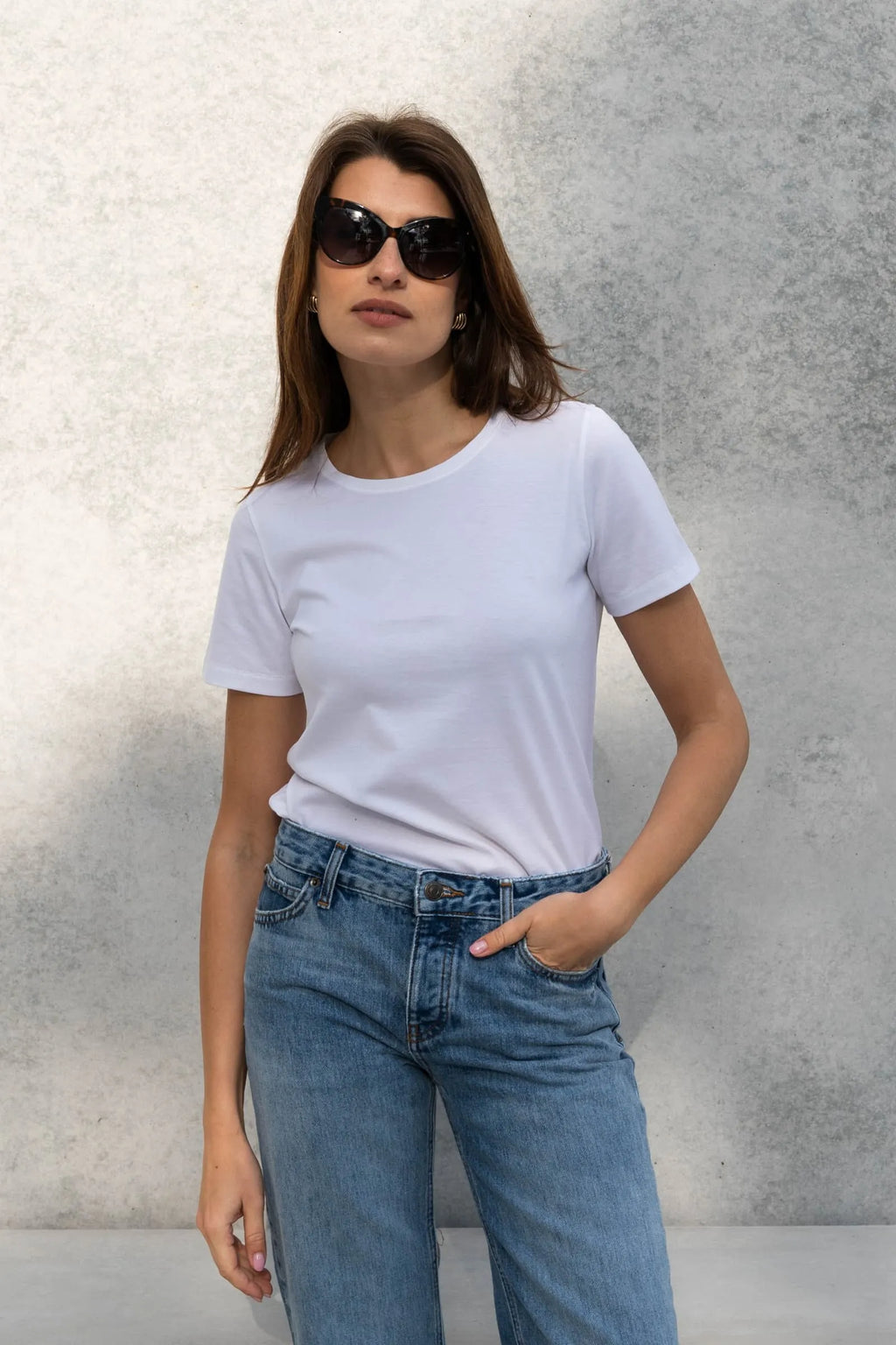 Supima Cotton Crew Neck T Shirt for Women