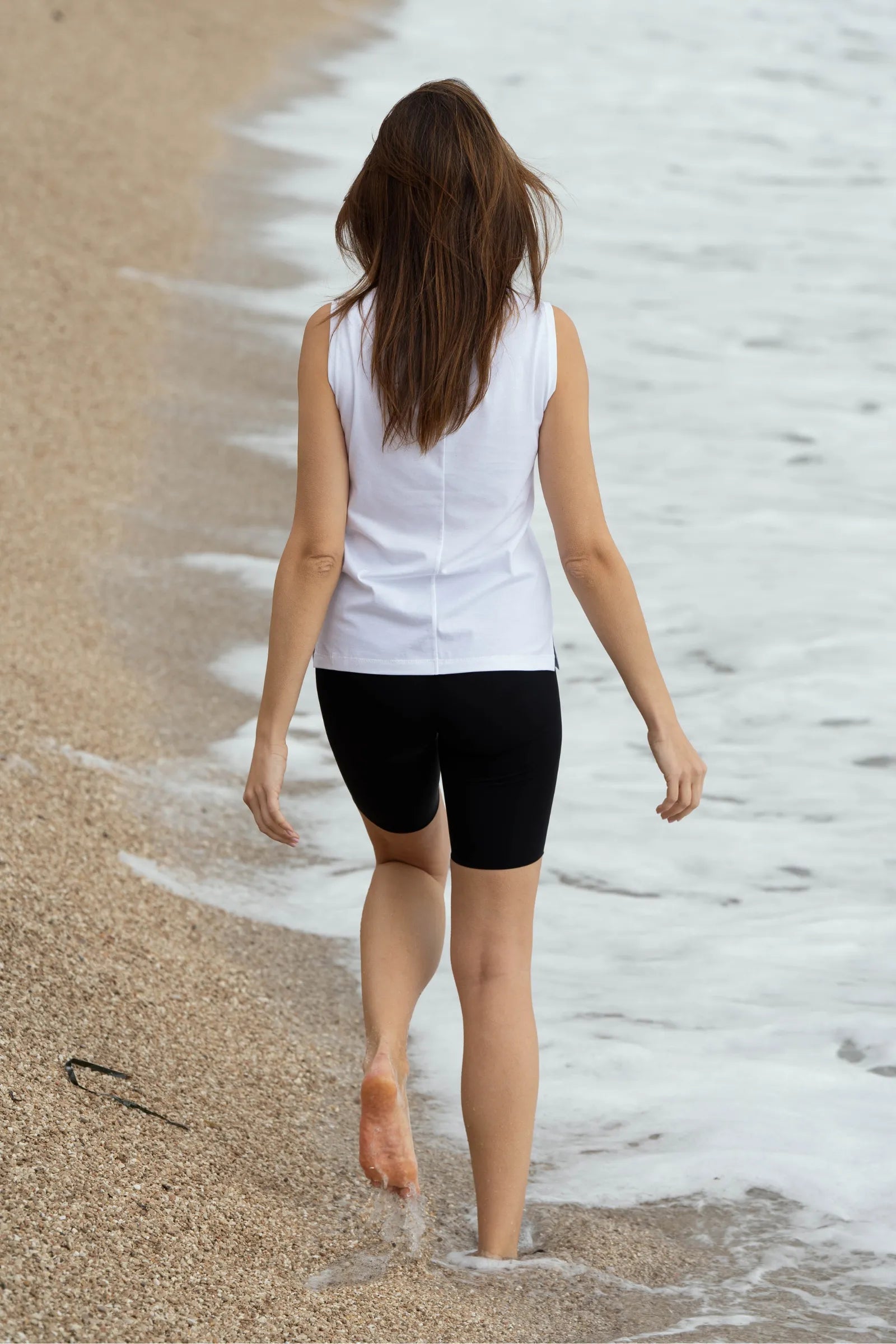 High Neck Cotton Tank Top for Women