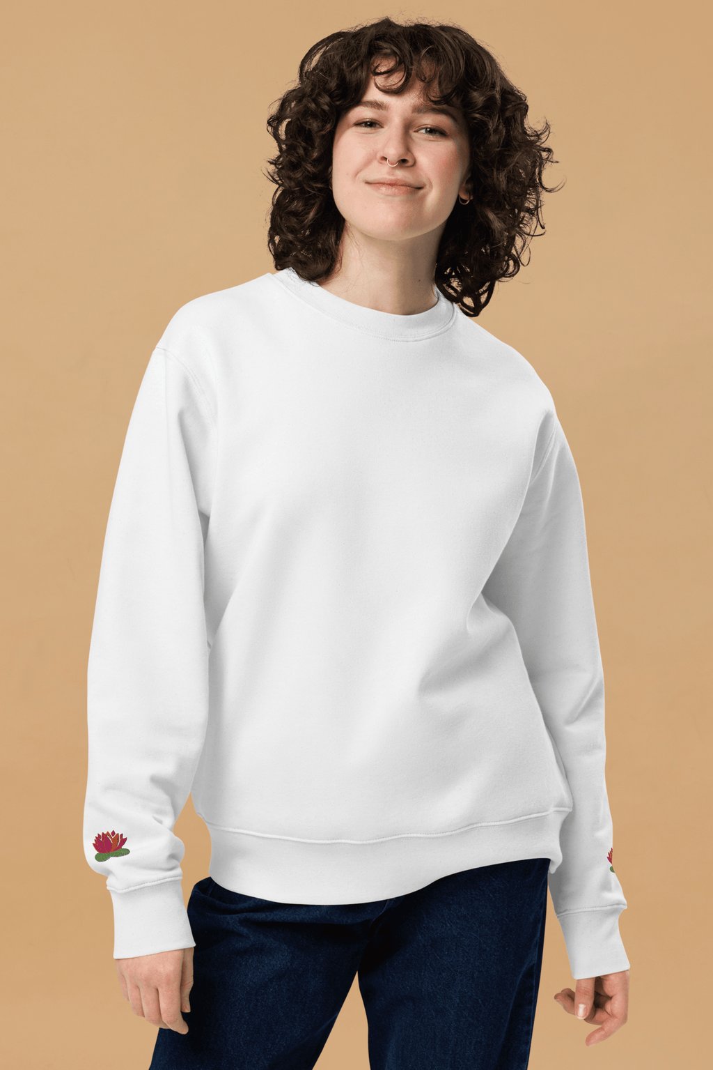 Water Lily Sweatshirt in White