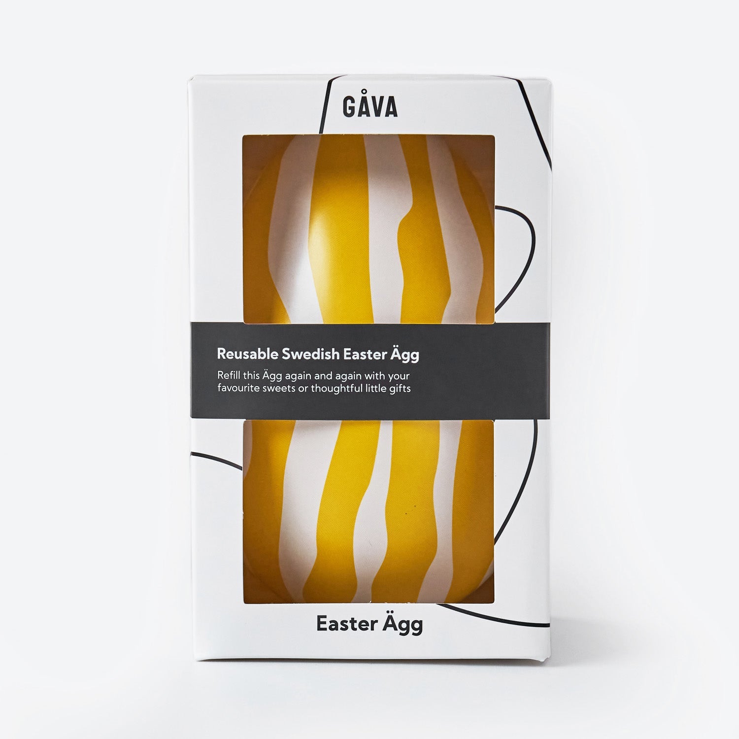 Zebran Striped Easter Egg Tin Reusable