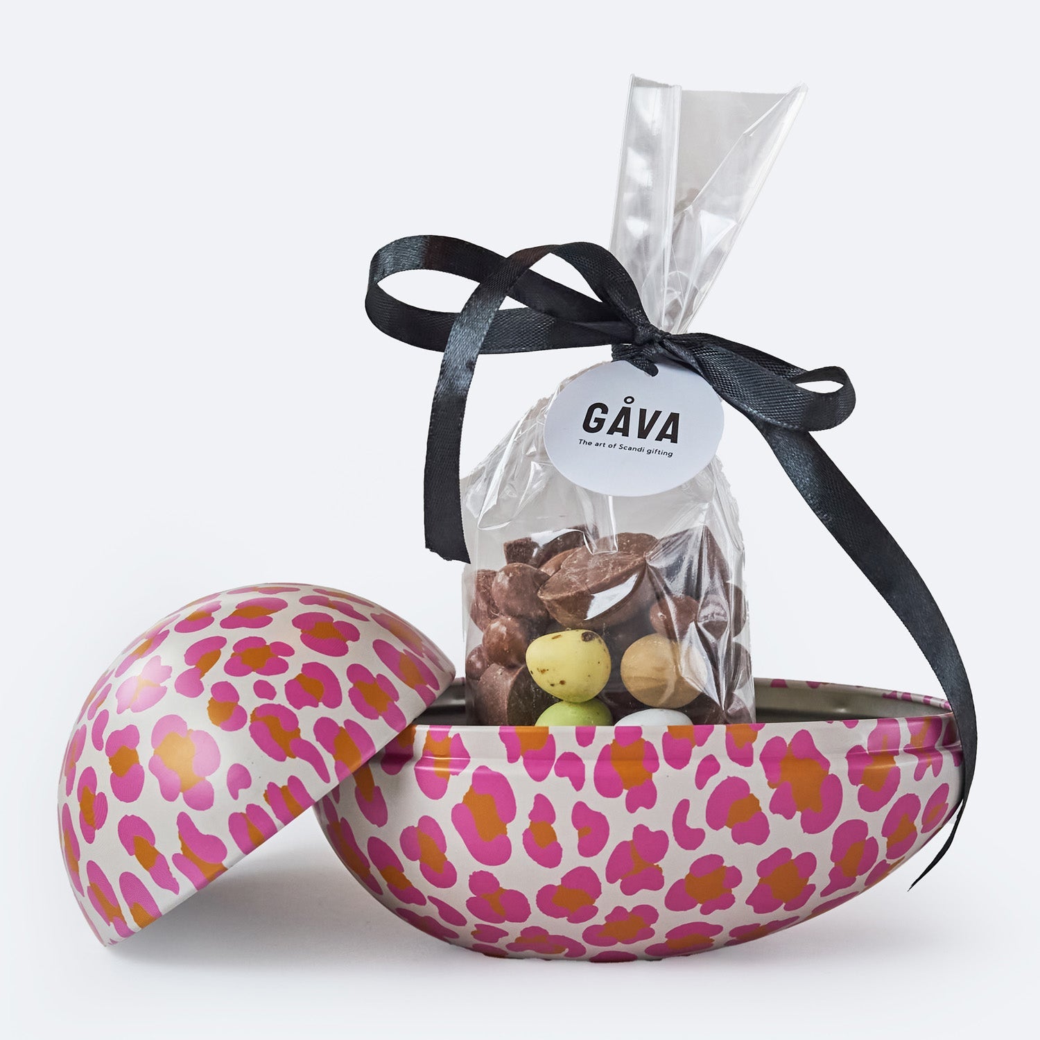 Lola Reusable Easter Egg in Pink Leopard Print