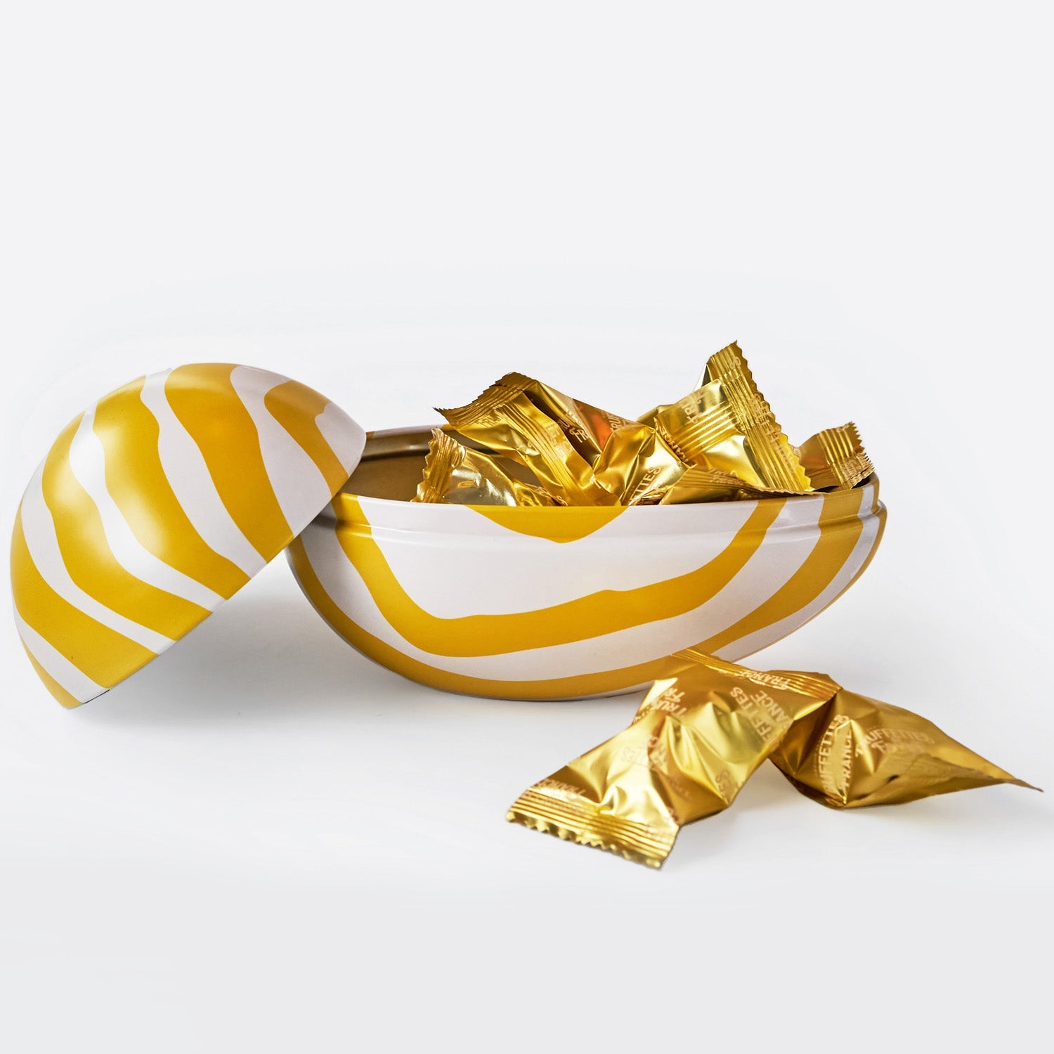 Zebran Striped Easter Egg Tin Reusable