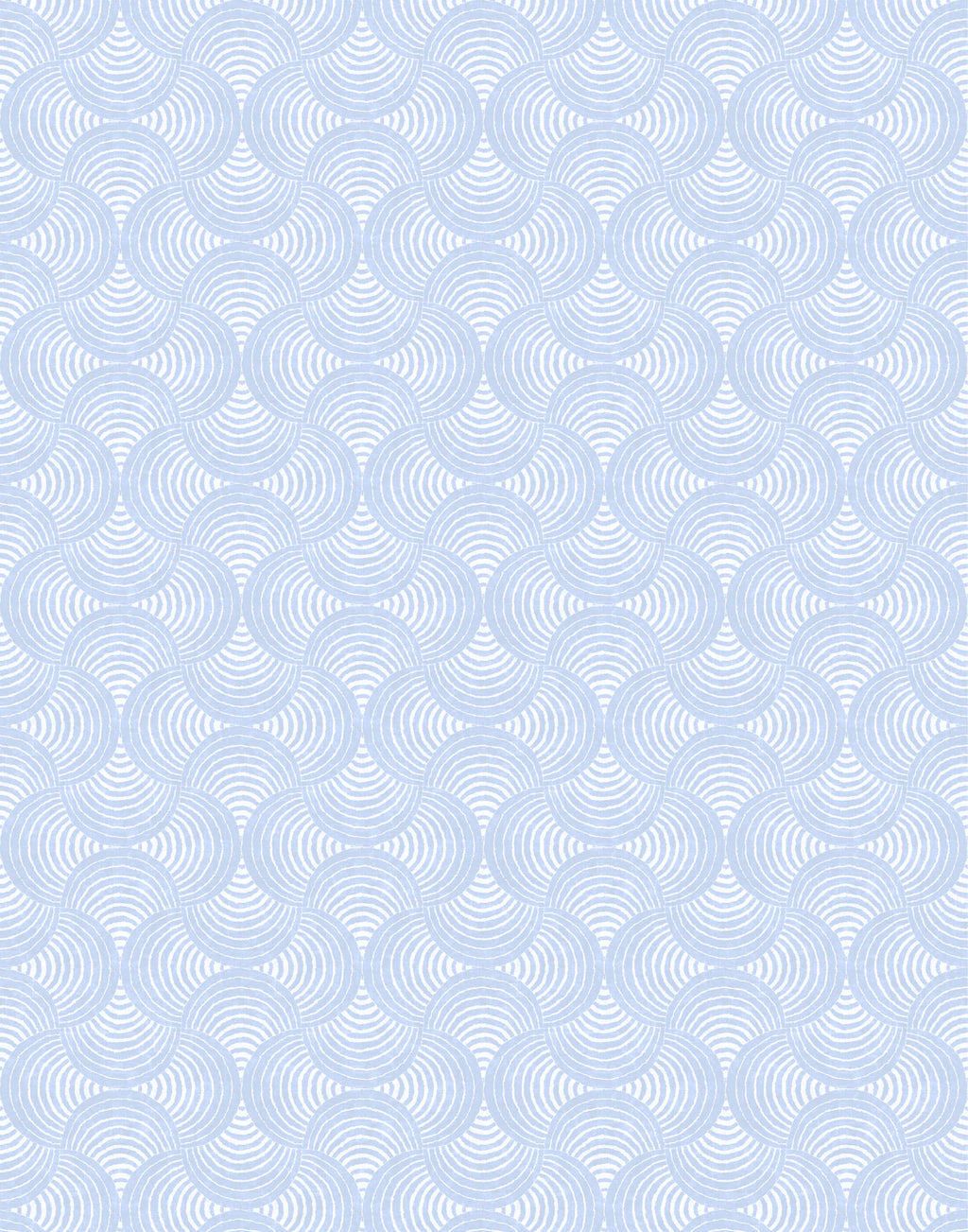 Shell Wallpaper with Block Print Swirl Pattern