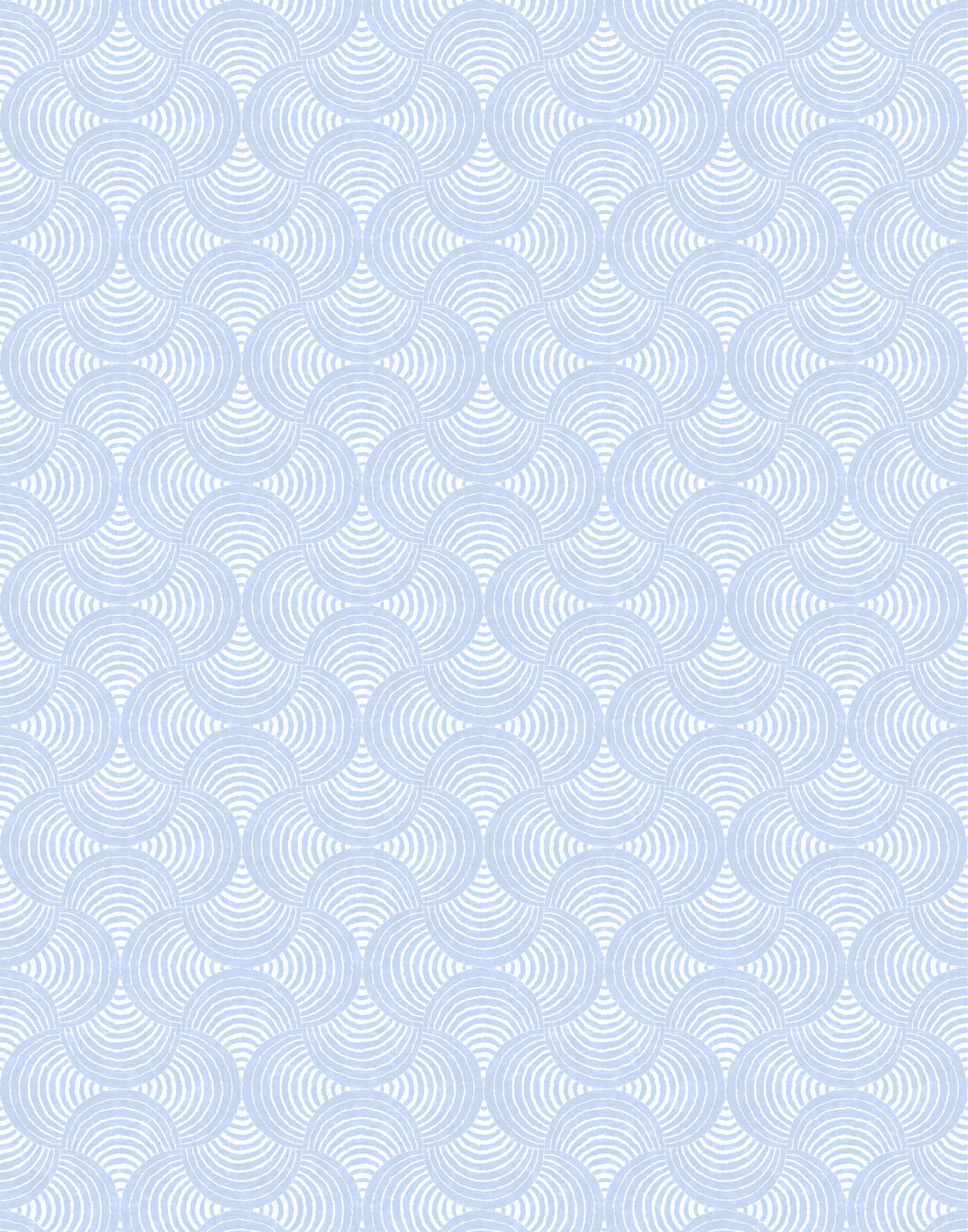 Shell Wallpaper with Block Print Swirl Pattern