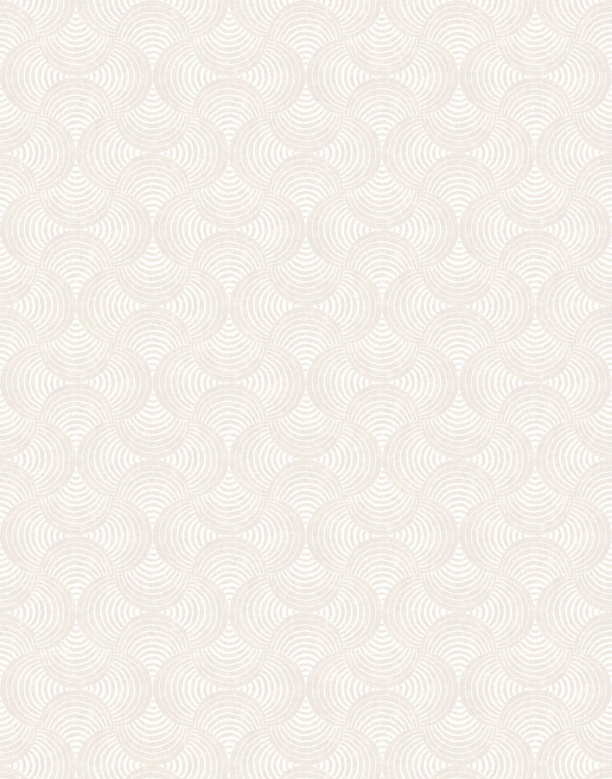 Shell Wallpaper with Block Print Swirl Pattern