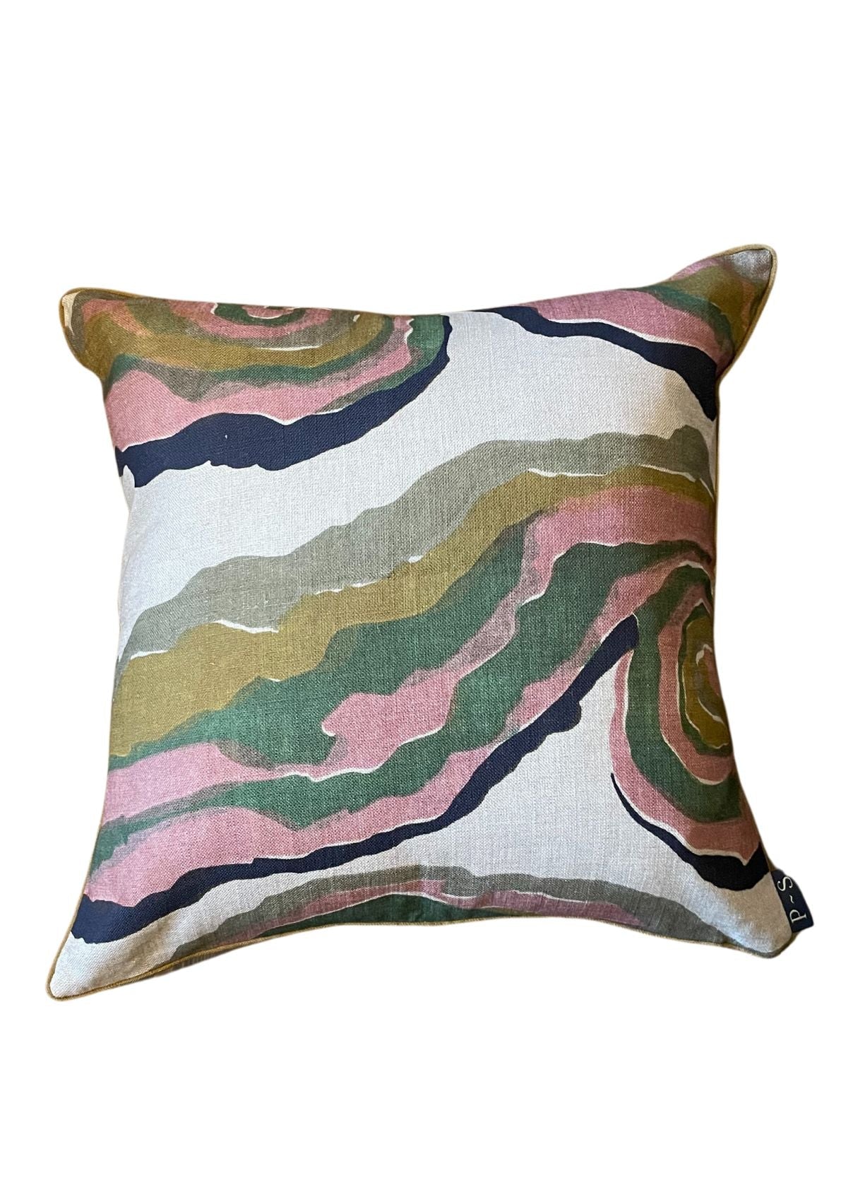 Swirls Linen Cushion 50x50cm Pre Order