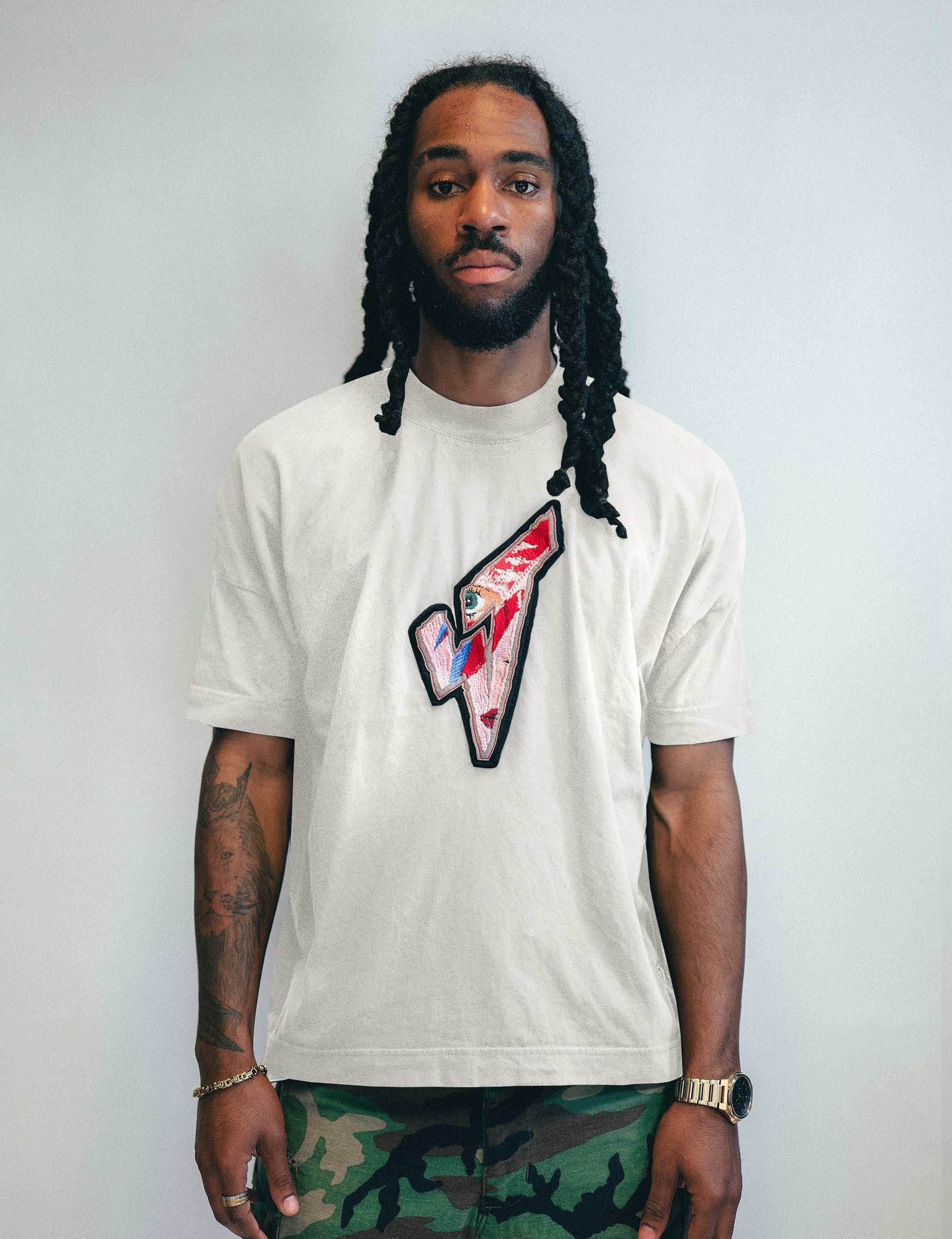 Aladdin Sane Eye T-Shirt in Ecru