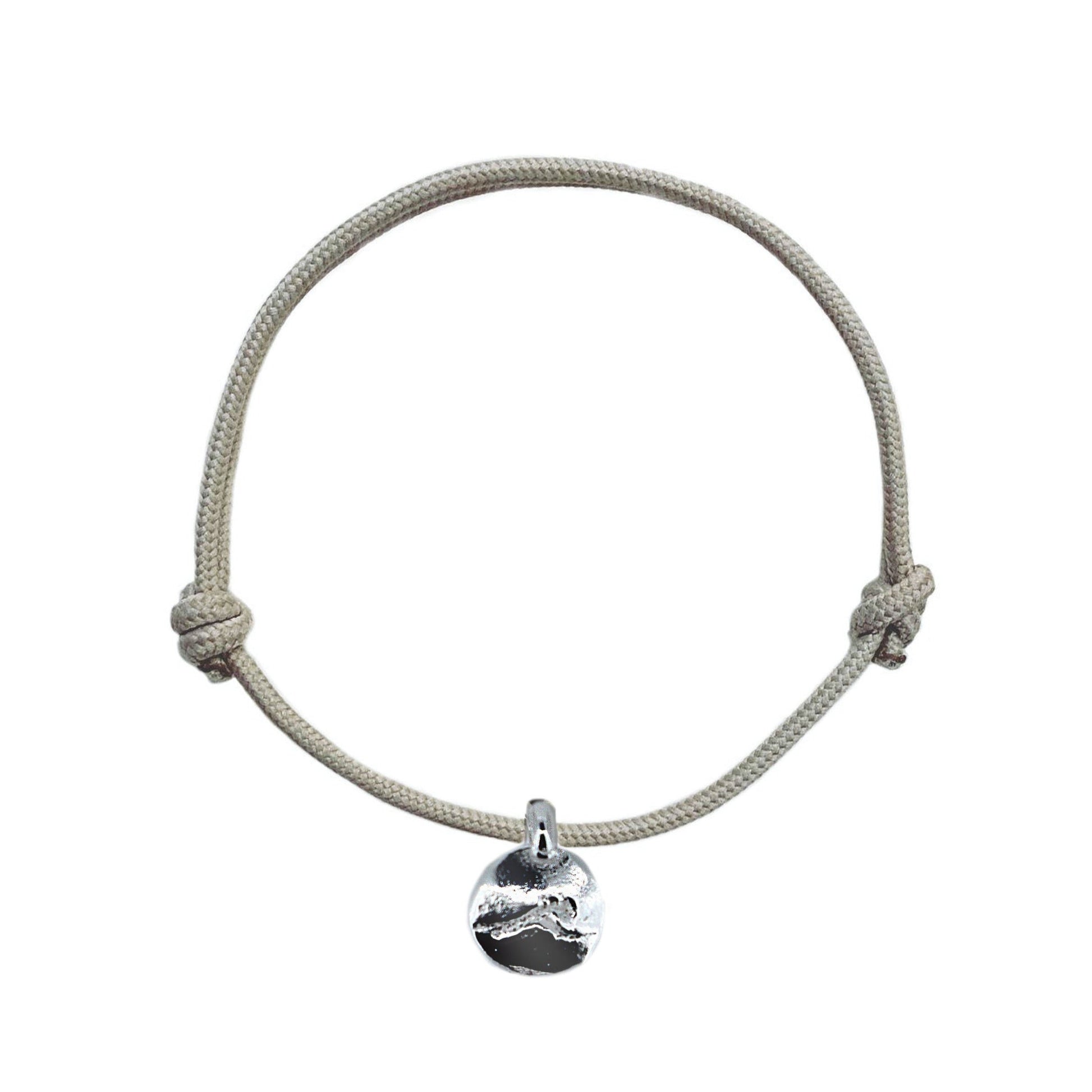 Wave Talisman Rope Bracelet in Recycled Silver
