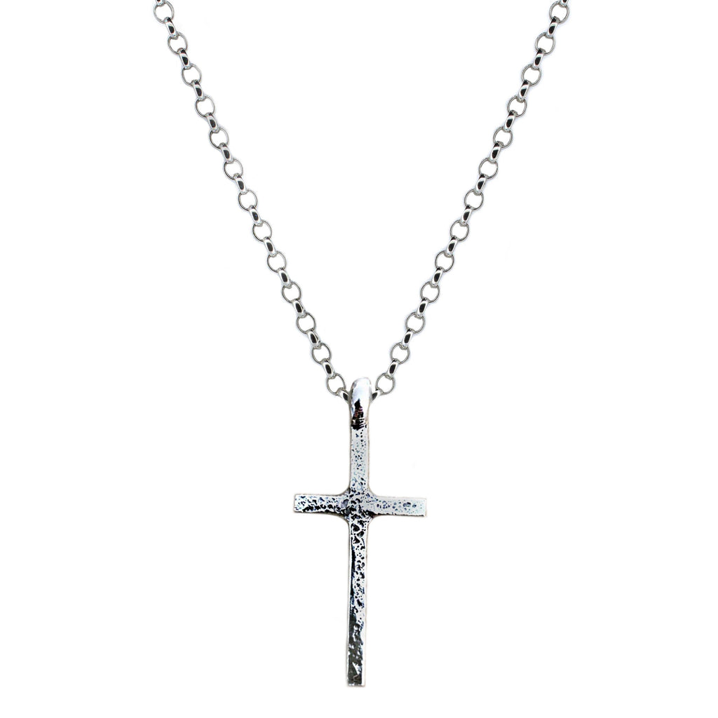 Handmade Sterling Silver Cross Necklace