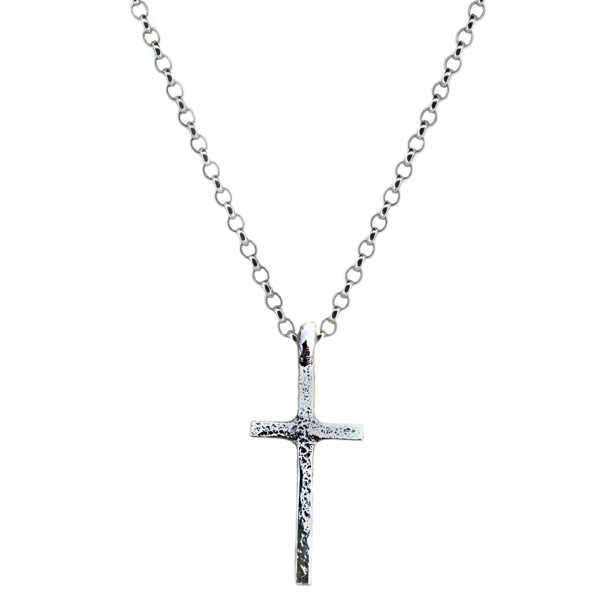 Handmade Sterling Silver Cross Necklace