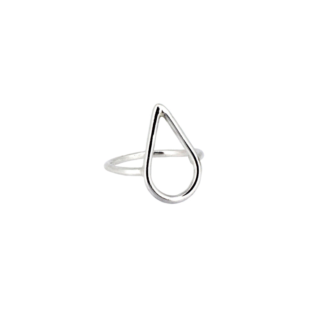 Teardrop Ring in Recycled Sterling Silver