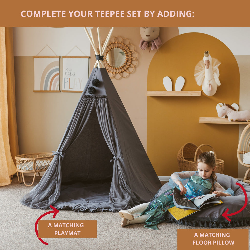Fairy Kids Play Tent in Grey
