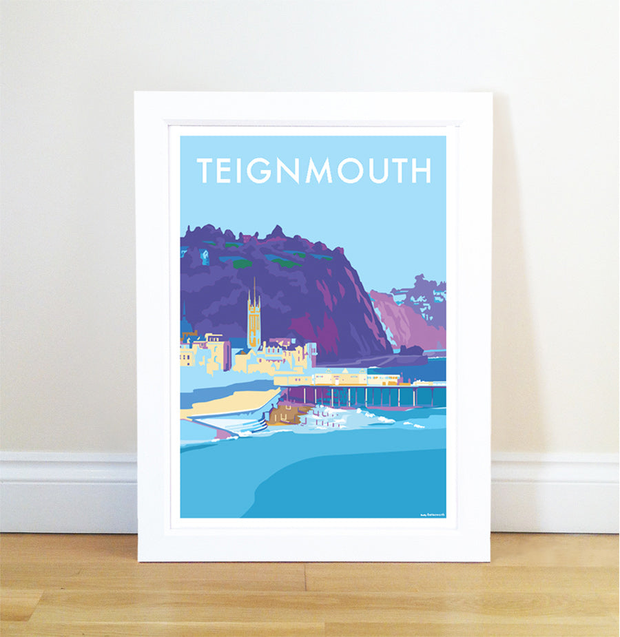 Teignmouth Vintage Seaside Travel Poster Print