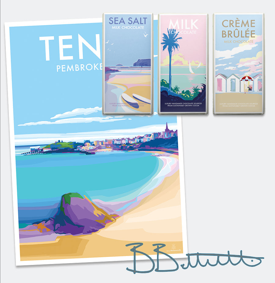 Tenby Vintage Travel Poster