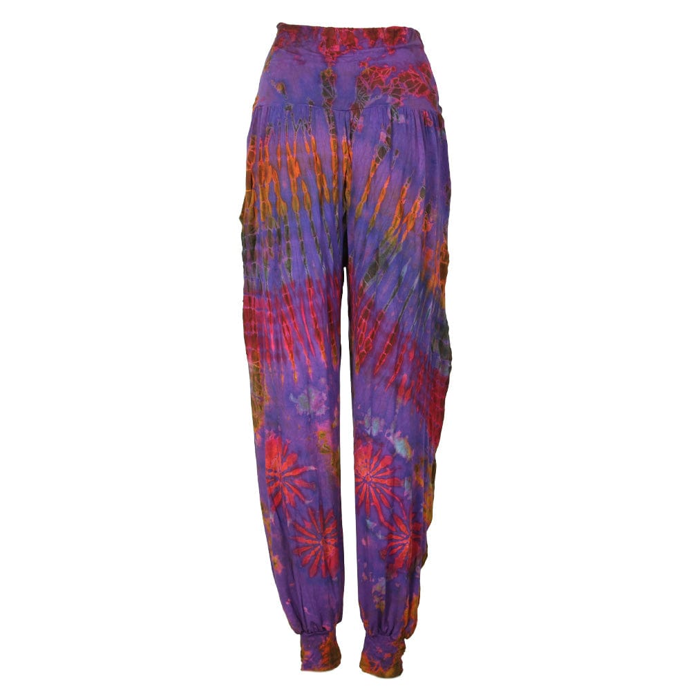 Tie Dye Jersey Harem Pants with Pockets