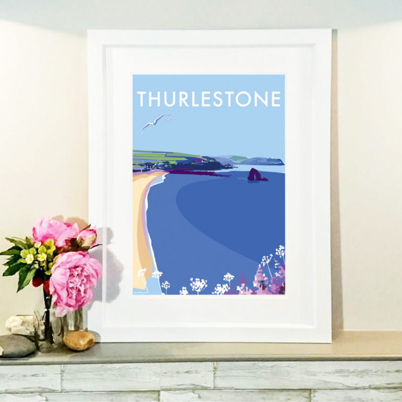 Thurlestone Vintage Travel Poster