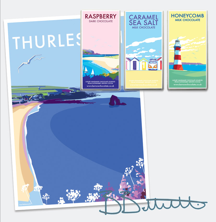 Thurlestone Vintage Travel Poster