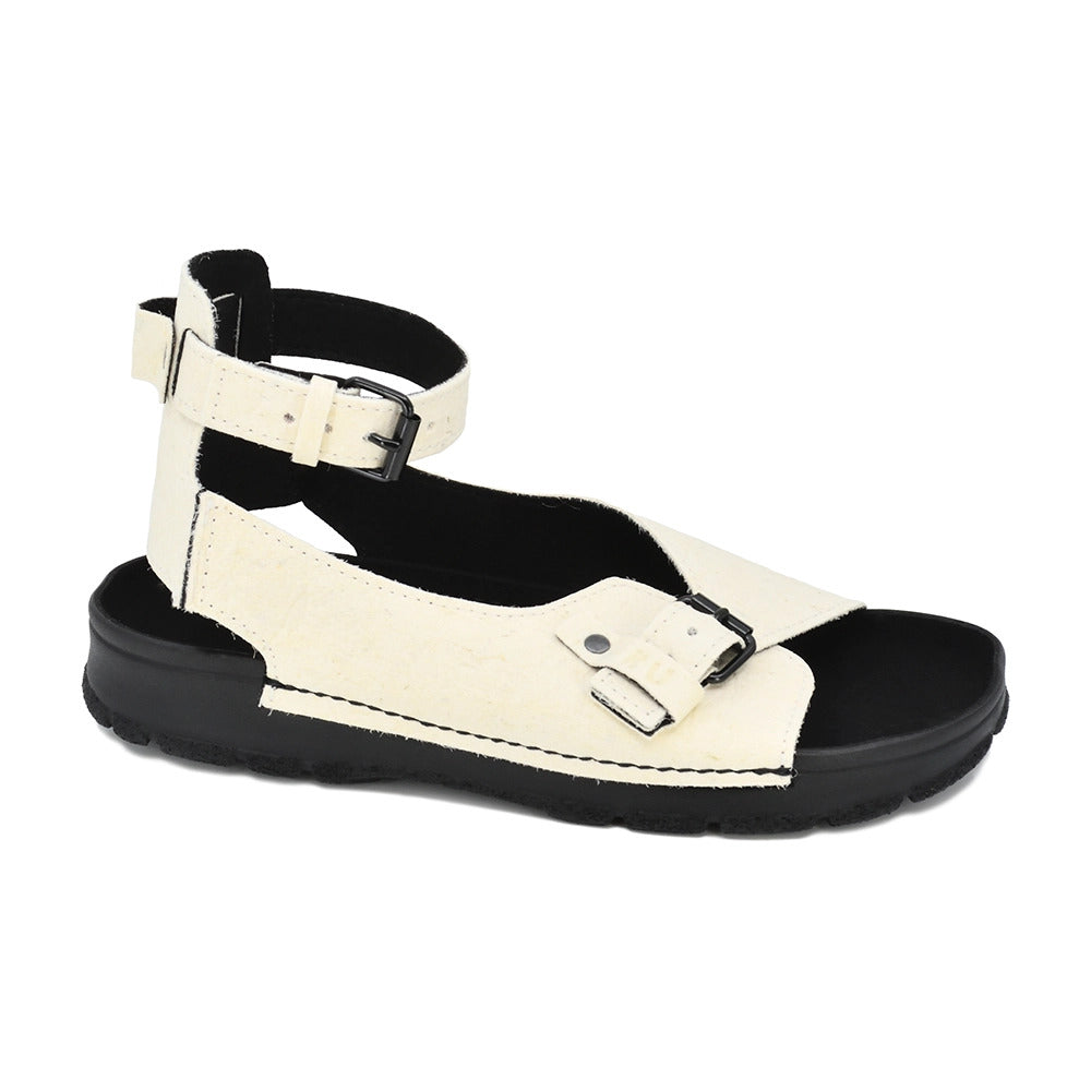 TOKU Vegan Athens Sandals with Pineapple Leather by Piibe Tomp - Ethically Made & Timelessly Styled by Omaking at www.brixbailey.com