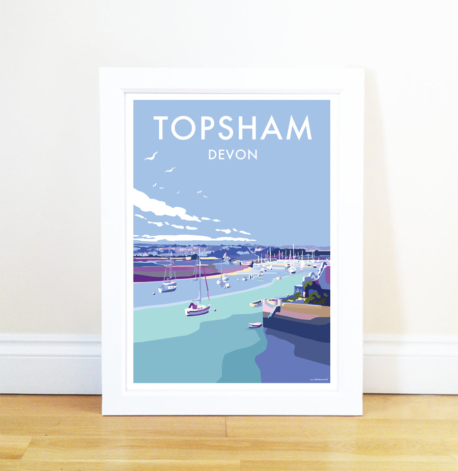 Topsham Vintage Seaside Print