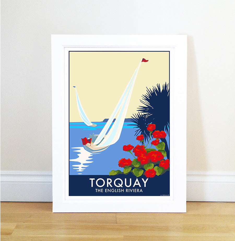 Torquay Sailing Art Print